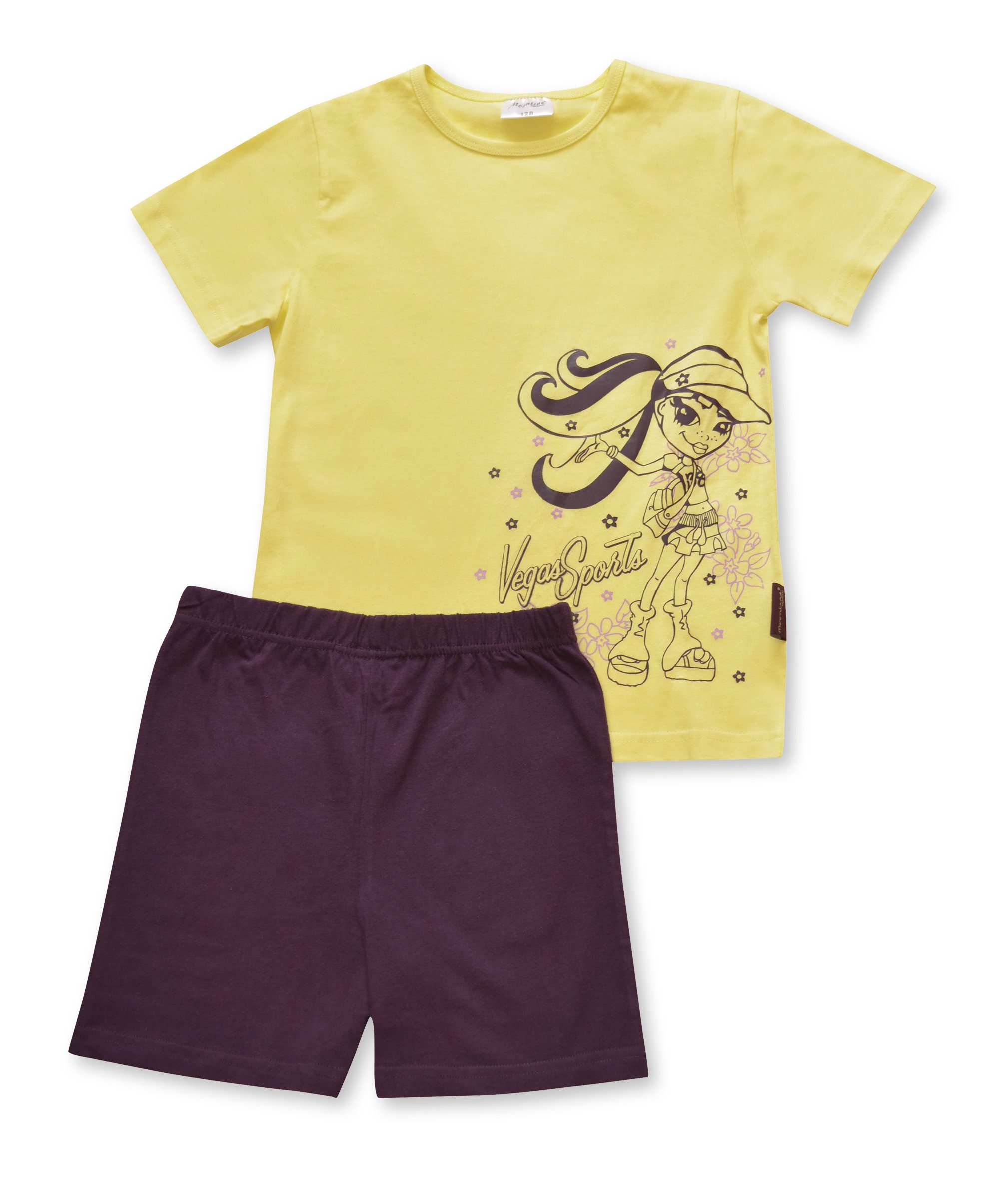 Shorty Kurzer Kinder Schlafanzug Shorty Pyjama Kurzarm Nachthemd 100 Baumwoll