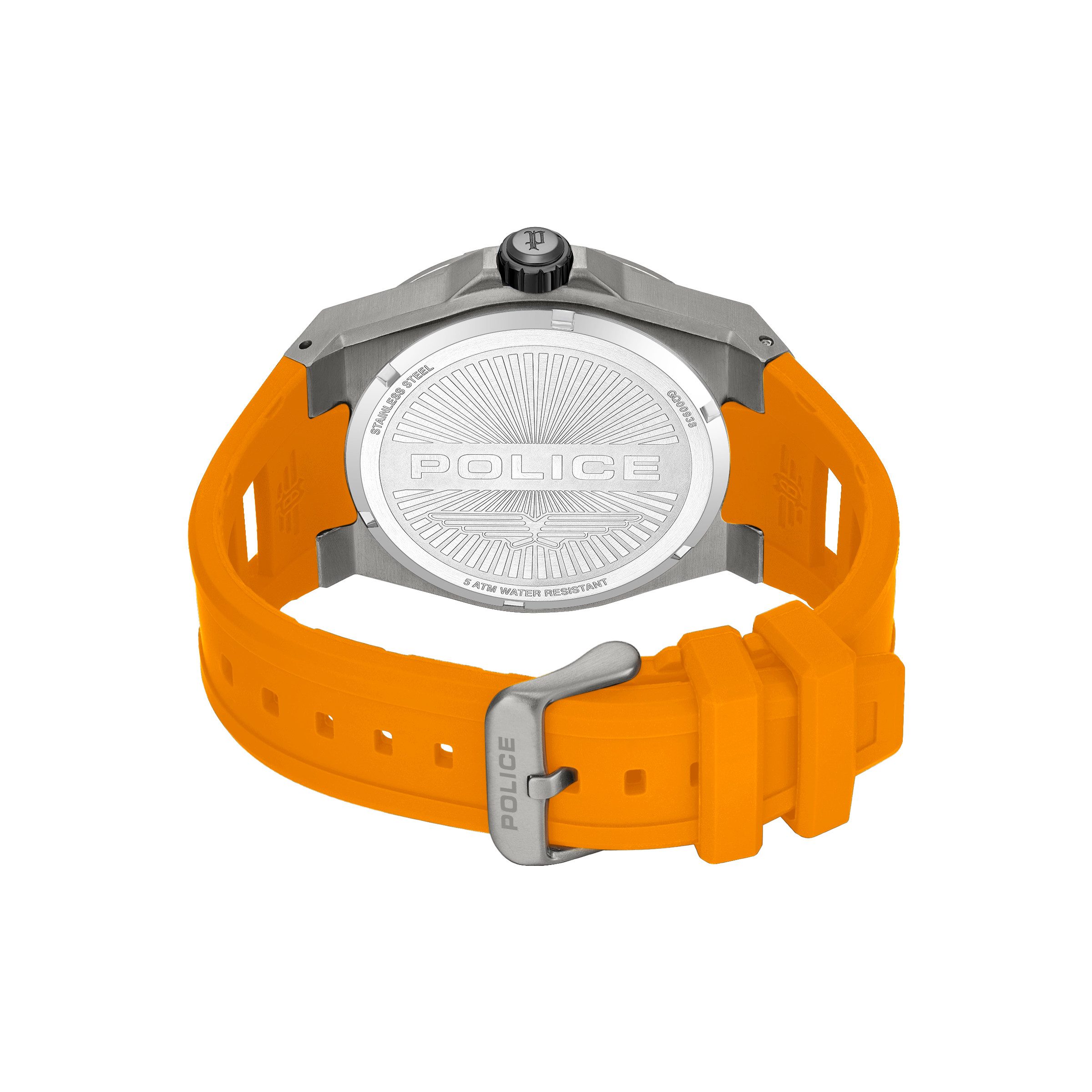 Police Quarzuhr Dominion PEWGQ0093802, Armbanduhr, Herrenuhr, Silikonarmband, analog, Tag, Wochentag