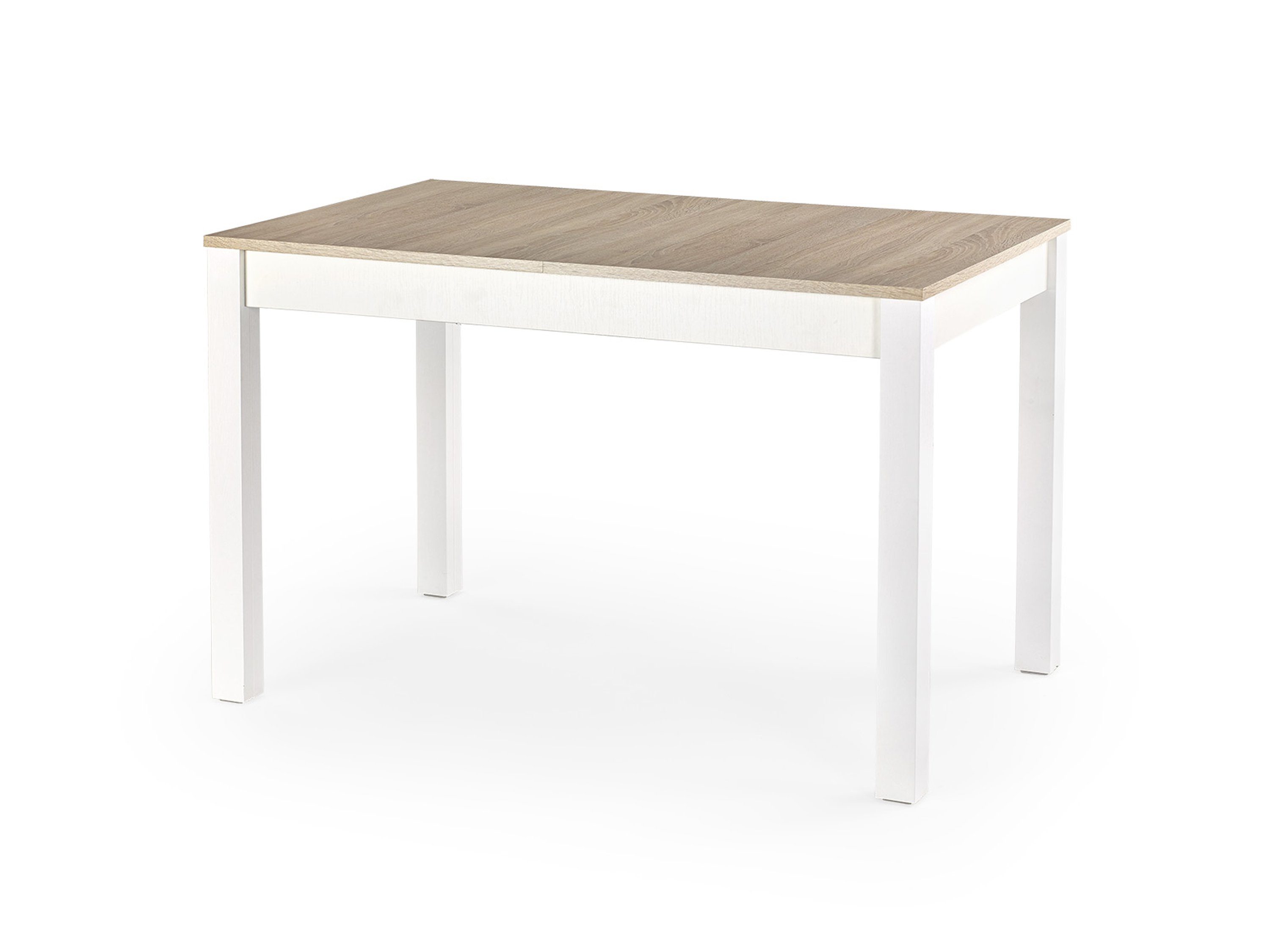 designimpex Esstisch Design HAM-111 Tisch Sonoma Eiche Weiß ausziehbar 118 bis 158 cm