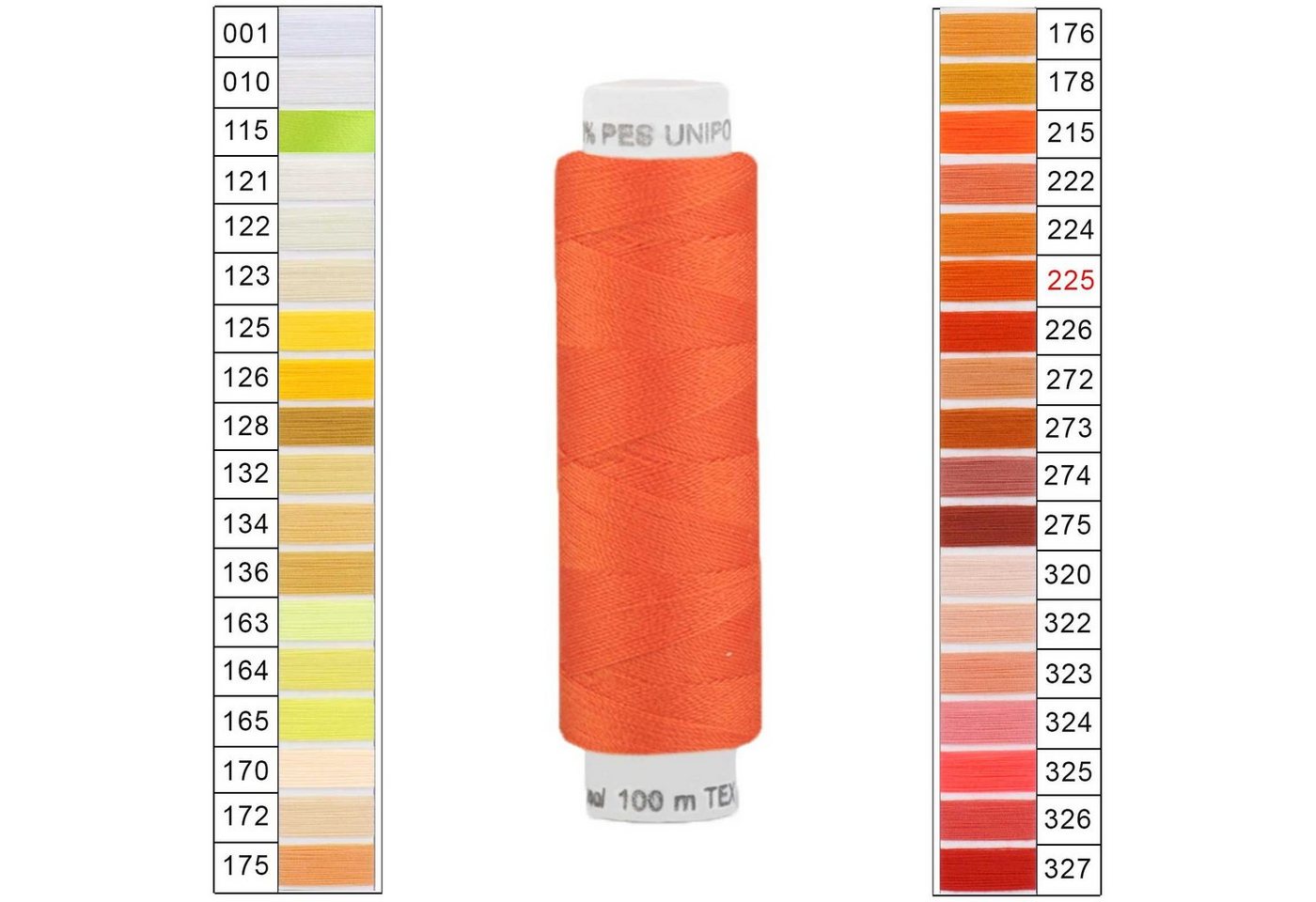 Thumbnail - maDDma Nähgarn 100m Unipoly 120 TEX14x2 Farbwahl 1v6 Nähgarn, 100 m, 225
