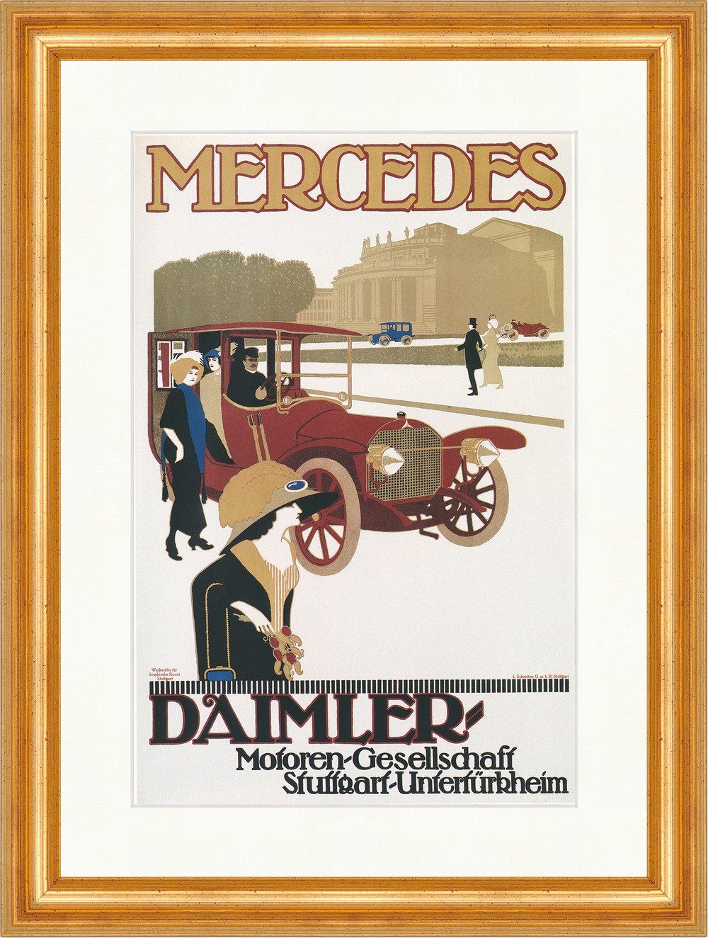 Kunstdruck Mercedes Daimler Stuttgart Werbung Automobile Luxus Plakatwelt 043 Ge