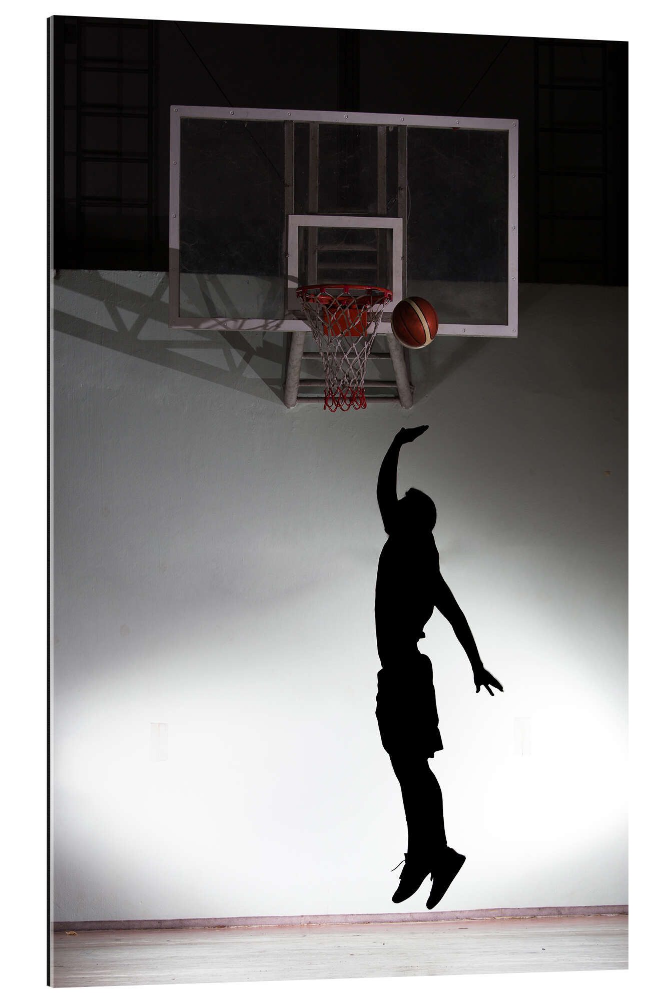 Posterlounge XXL-Wandbild Editors Choice, Silhouette eines Basketballers, Fitnessraum Fotografie