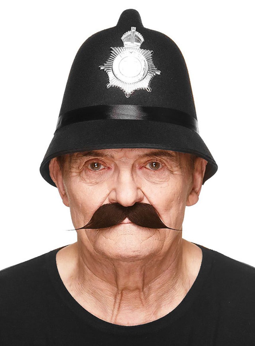 Metamorph Kostüm Englischer Moustache, Hochwertiger, selbstklebender Kunstbart aus Handarbeit