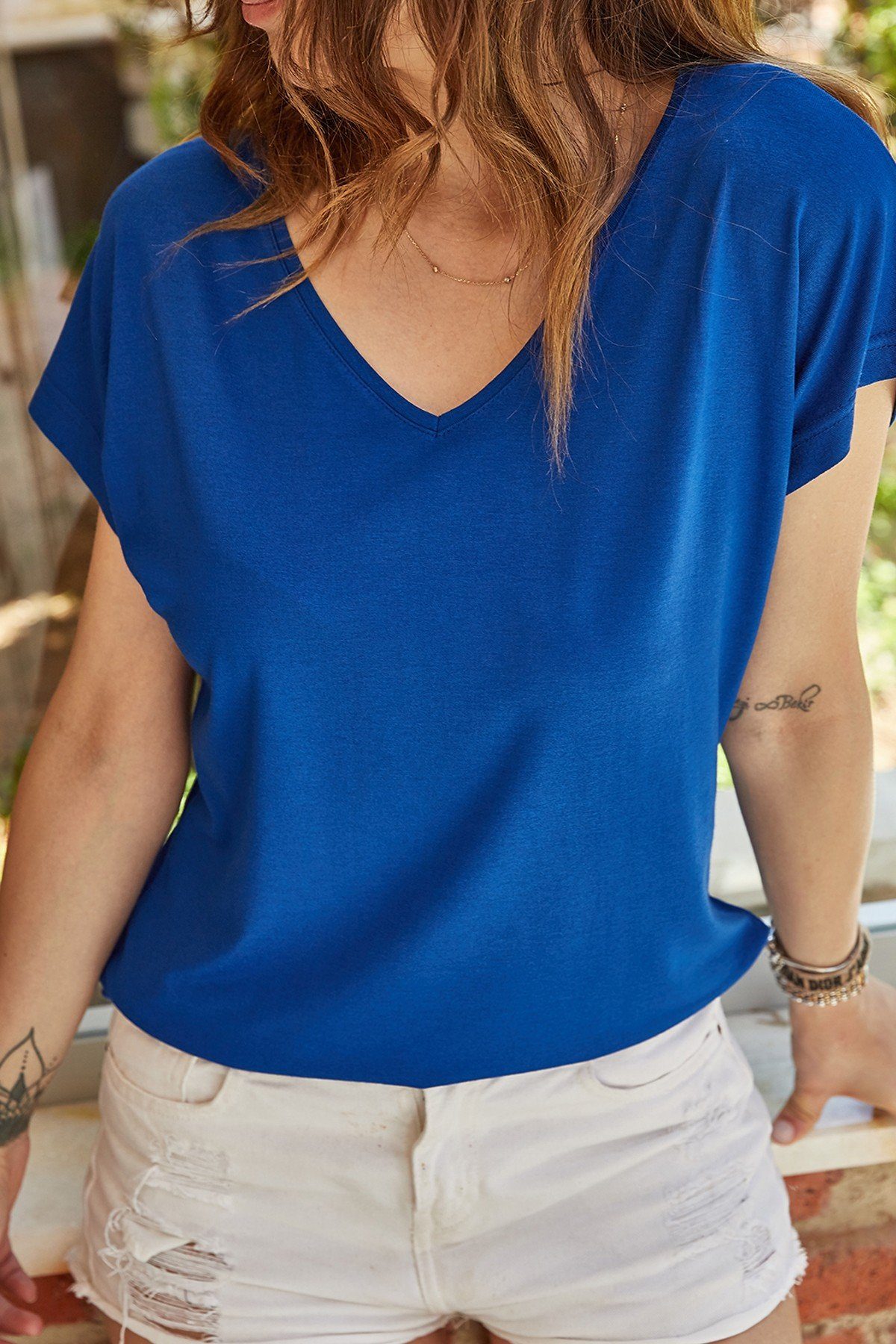 Jumeon T-Shirt X7154 XHN, Sax.,Blau, Größe M damen, %95 Viskose / %5 Lycra