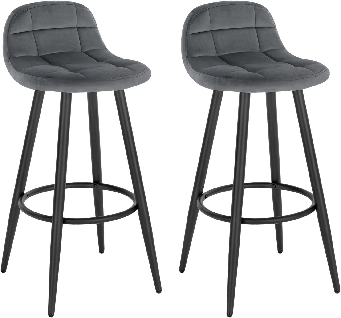Woltu Barhocker (2 St), Samtbezug Barstuhl günstig online kaufen