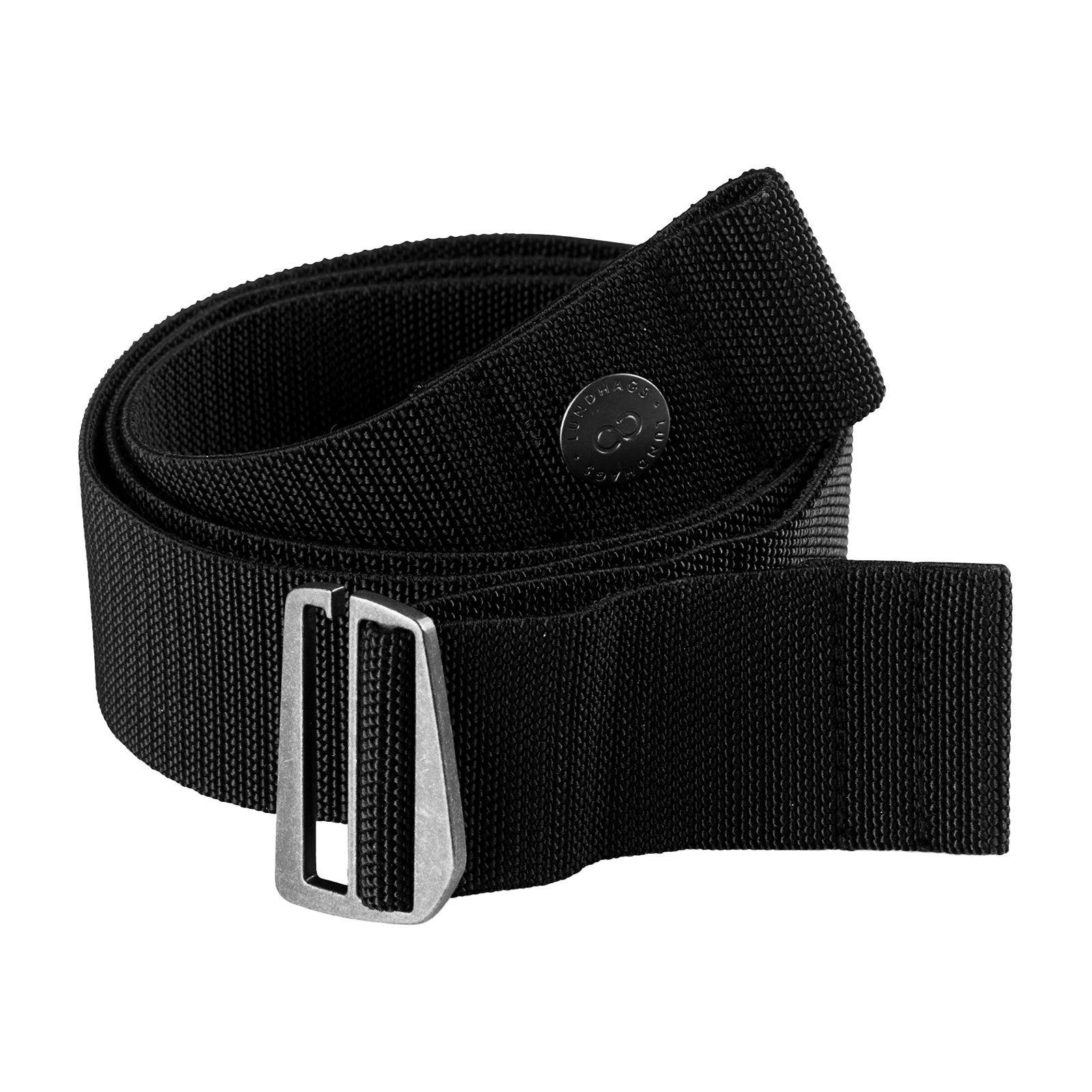 900 Steckschnalle mit flacher Lundhags Elastic schwarz verstellbar Belt Stoffgürtel und stufenlos