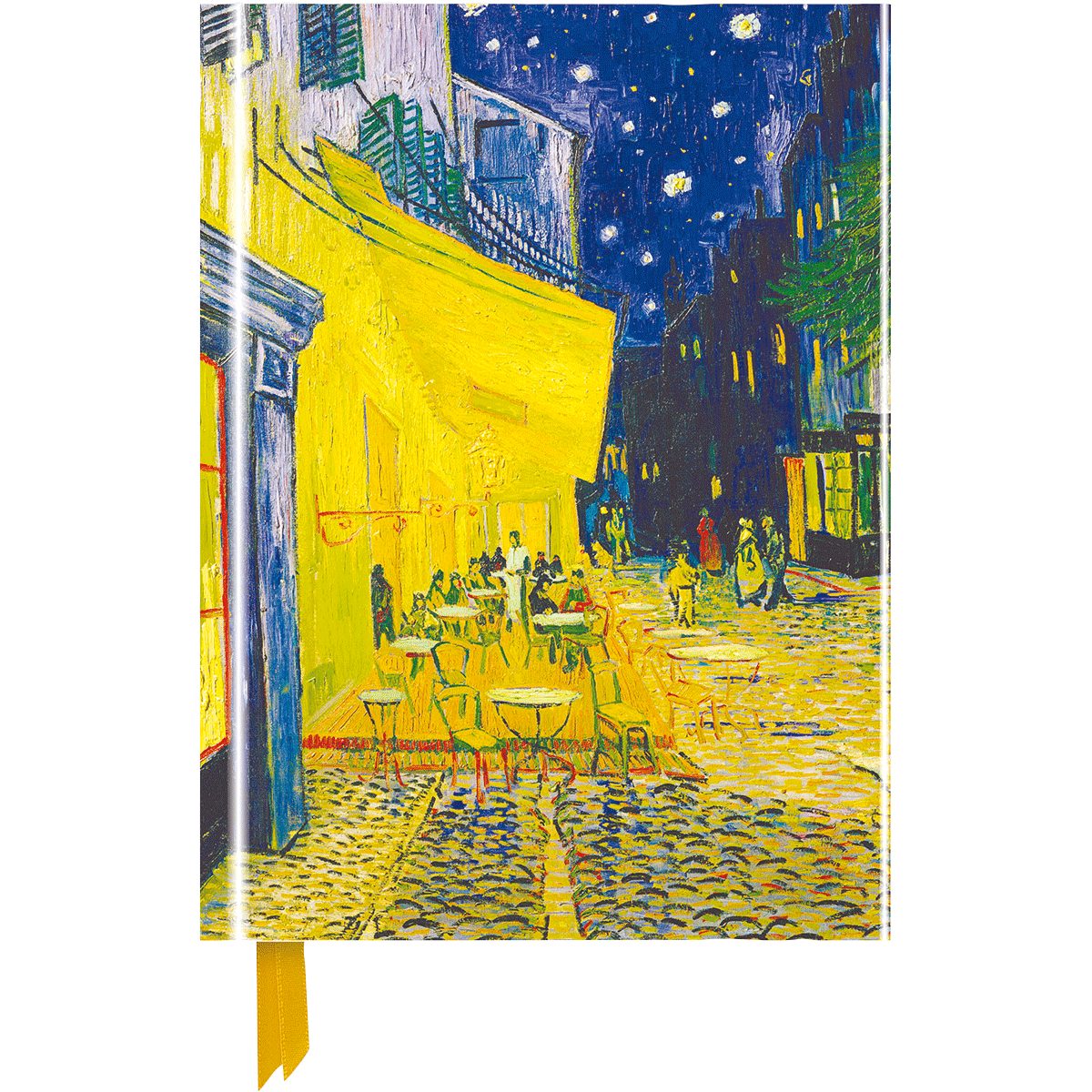 Notizbuch Premium Notizbuch DIN A5: Vincent van Gogh, Caféterrasse am Abend:
