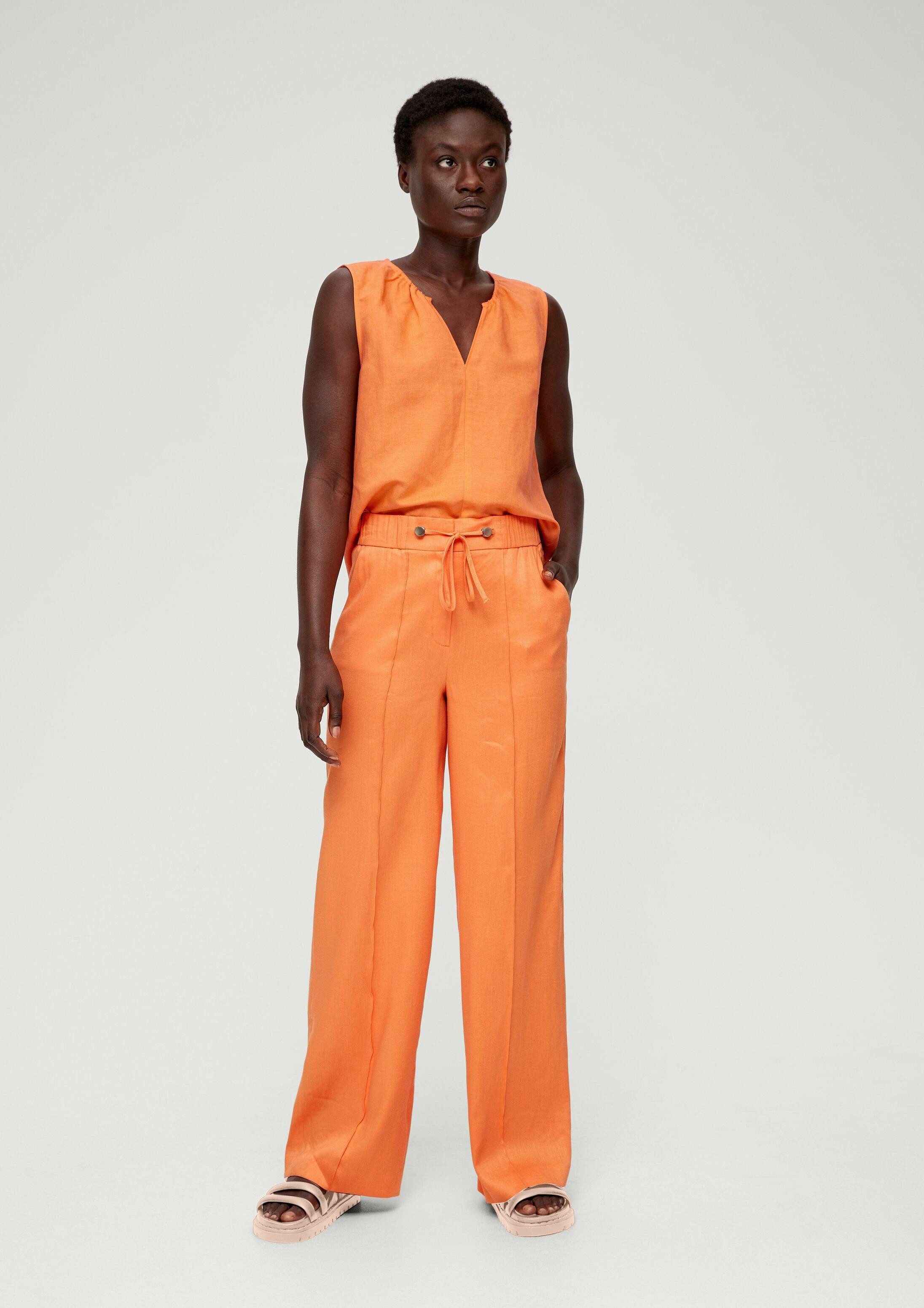 s.Oliver Chinos Hose Regular: Hose mit Pintucks