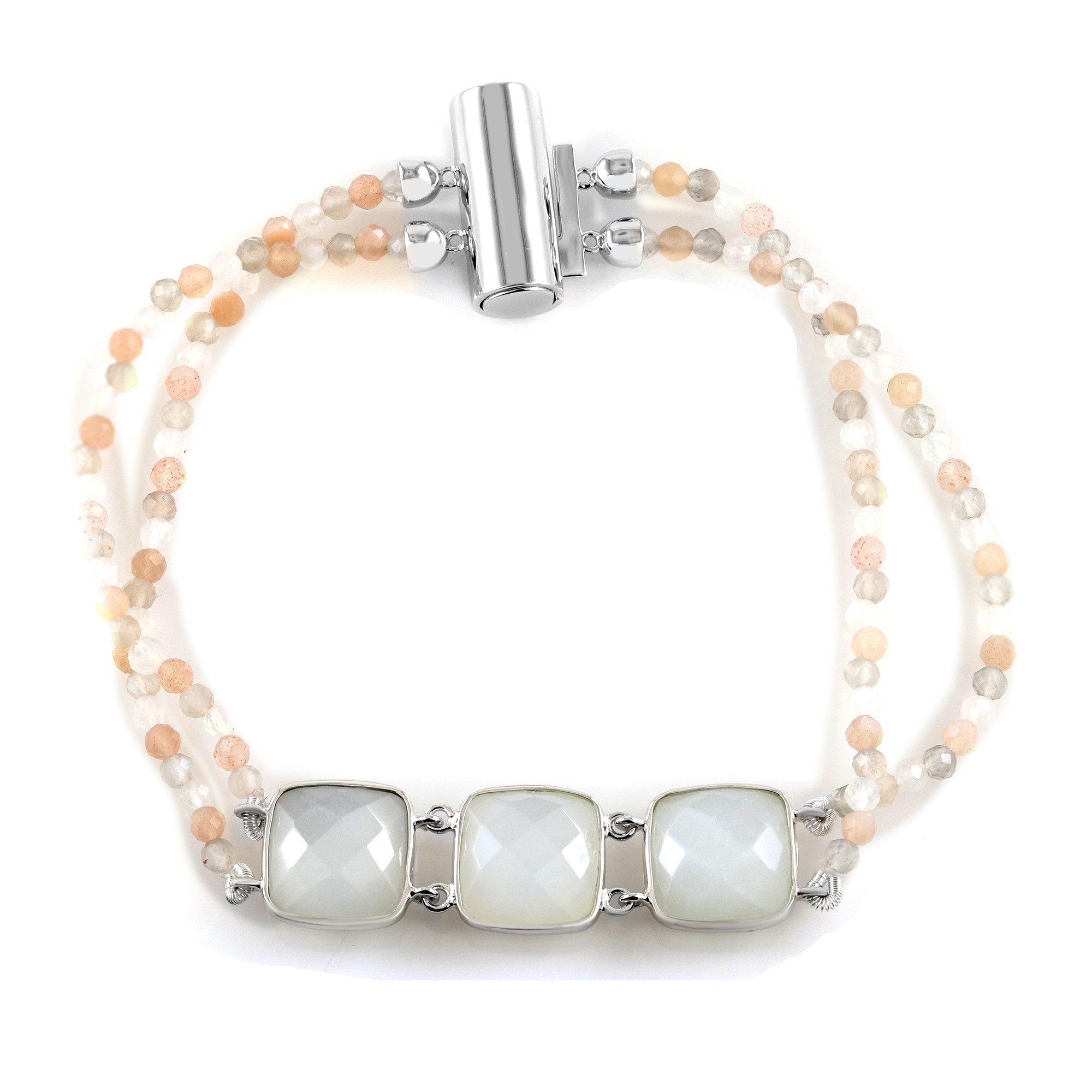 Cavill Silberarmband Indisches Mondstein-Sterlingsilber-Armband (1-tlg)