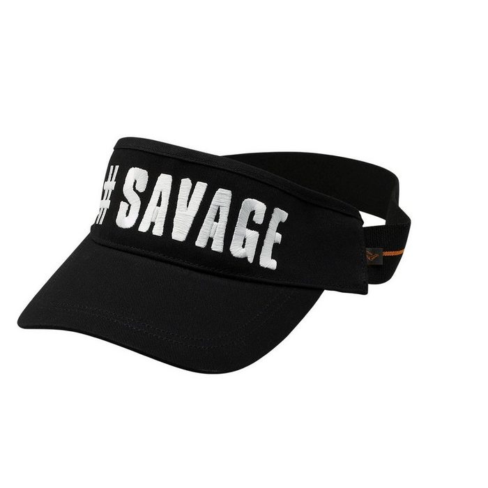 Savage Gear Schirmmütze SUN VISOR ONE SIZE BLACK INK Sonnenschutz Visier Mütze verstellbar verstellbar mit Logo