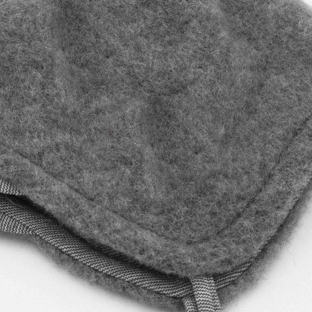 MAXIMO Fleecemütze GOTS BABY-Mütze,Wollfleece Jerseyfutter, Band (1-St) Wollfleece