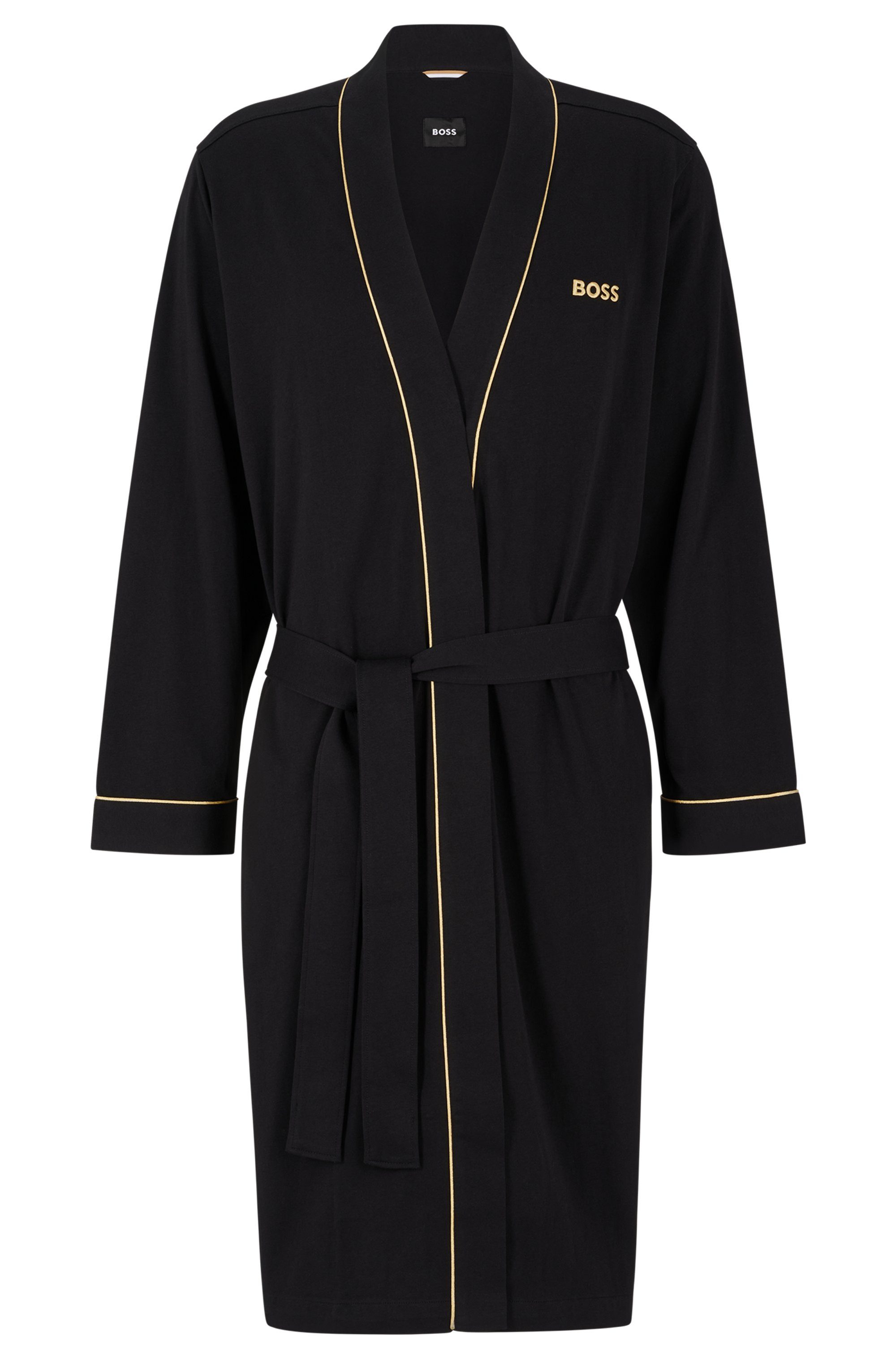 BOSS Herrenbademantel Xmas Kimono, Langform, Baumwolle