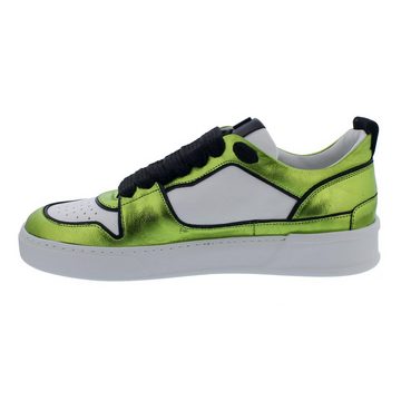 Högl Sneaker, Sportycalf-Leder, Premiumsheep Metallic, Green / Multi, 7-10 Schnürschuh
