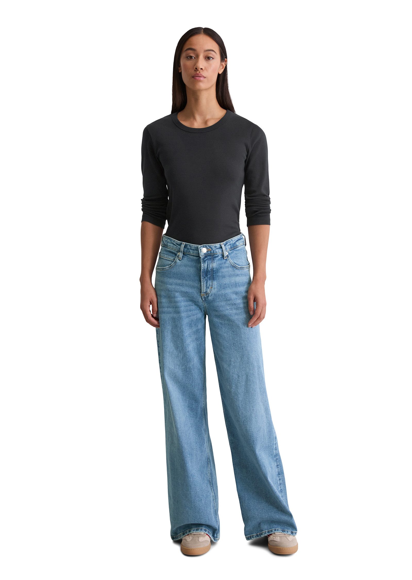 Marc O'Polo Relax-fit-Jeans Model Lania wide aus Organic-Cotton-Polyester-Stretch
