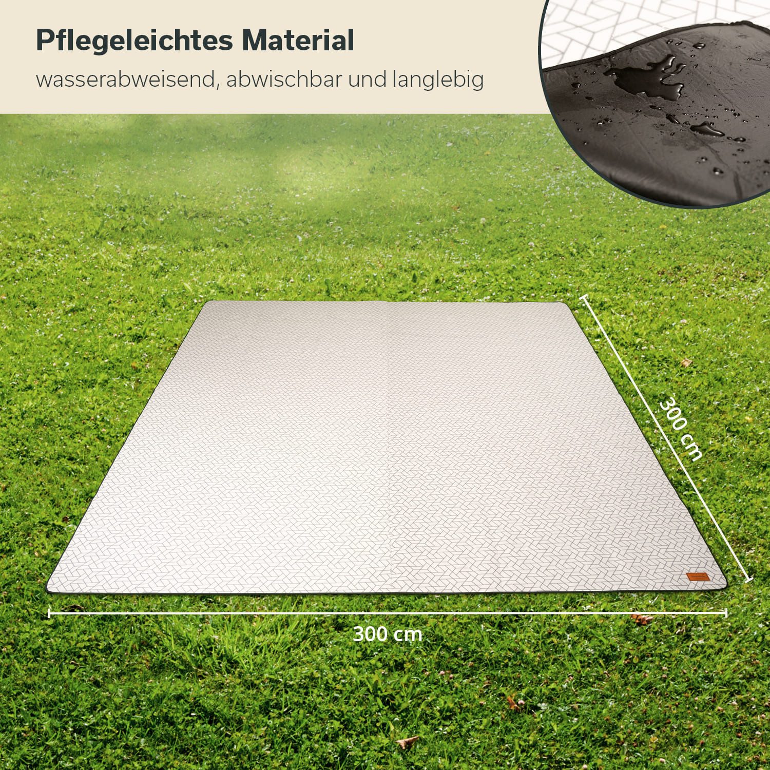 Skandika Zeltteppiche Lindal, Outdoor Teppich mit Softtouch-Fleece, Campingteppich, Zeltunterlage, wetterfest, wasserdicht, Tragetasche mit Reißverschluss