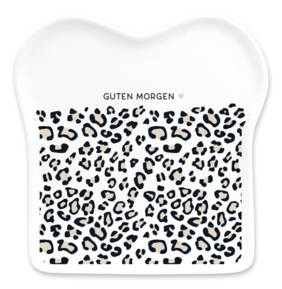 Grafik Werkstatt Toastständer Grafik-Werkstatt Toast-Teller mit Spruch, Porzellan, lebensmittelecht, spülmaschinengeeignet