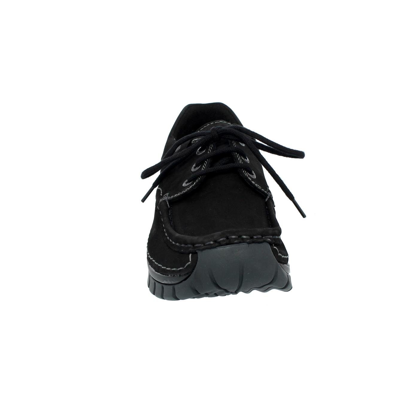 WOLKY Wolky Fly Halbschuh, Oiled nubuck, black 0472616-000 Schnürschuh