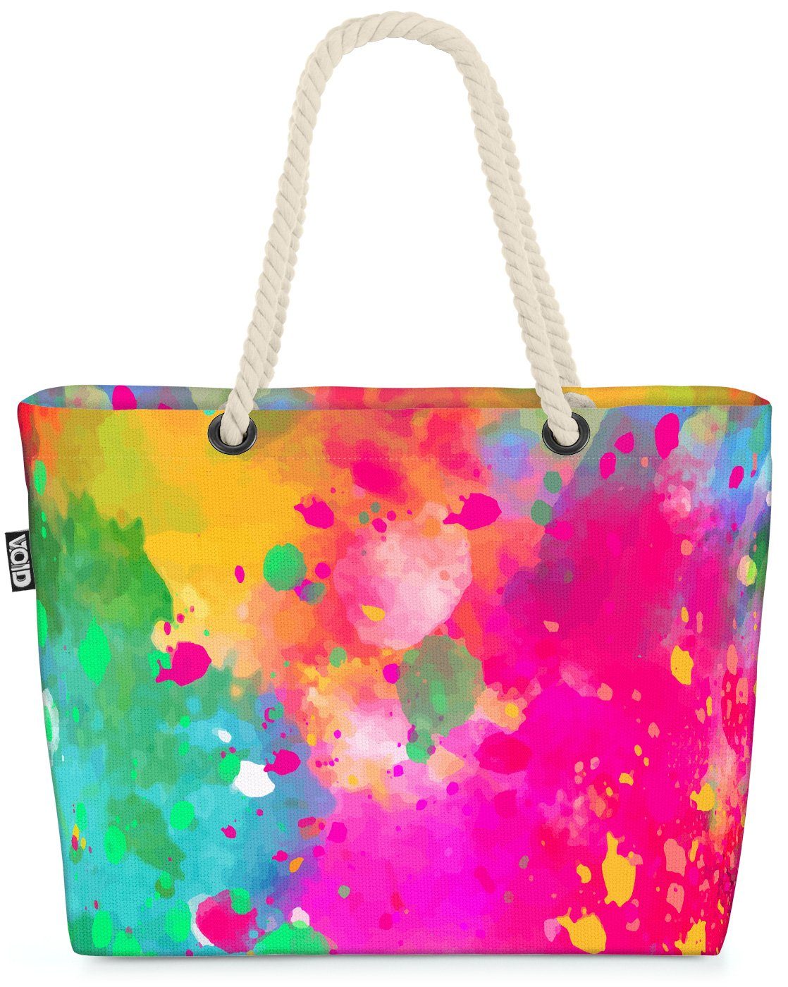 schwul Beach Regenbogen Henkeltasche (1-tlg), VOID Farbexplosion Farbe Muster Festival Love Malerei Bag