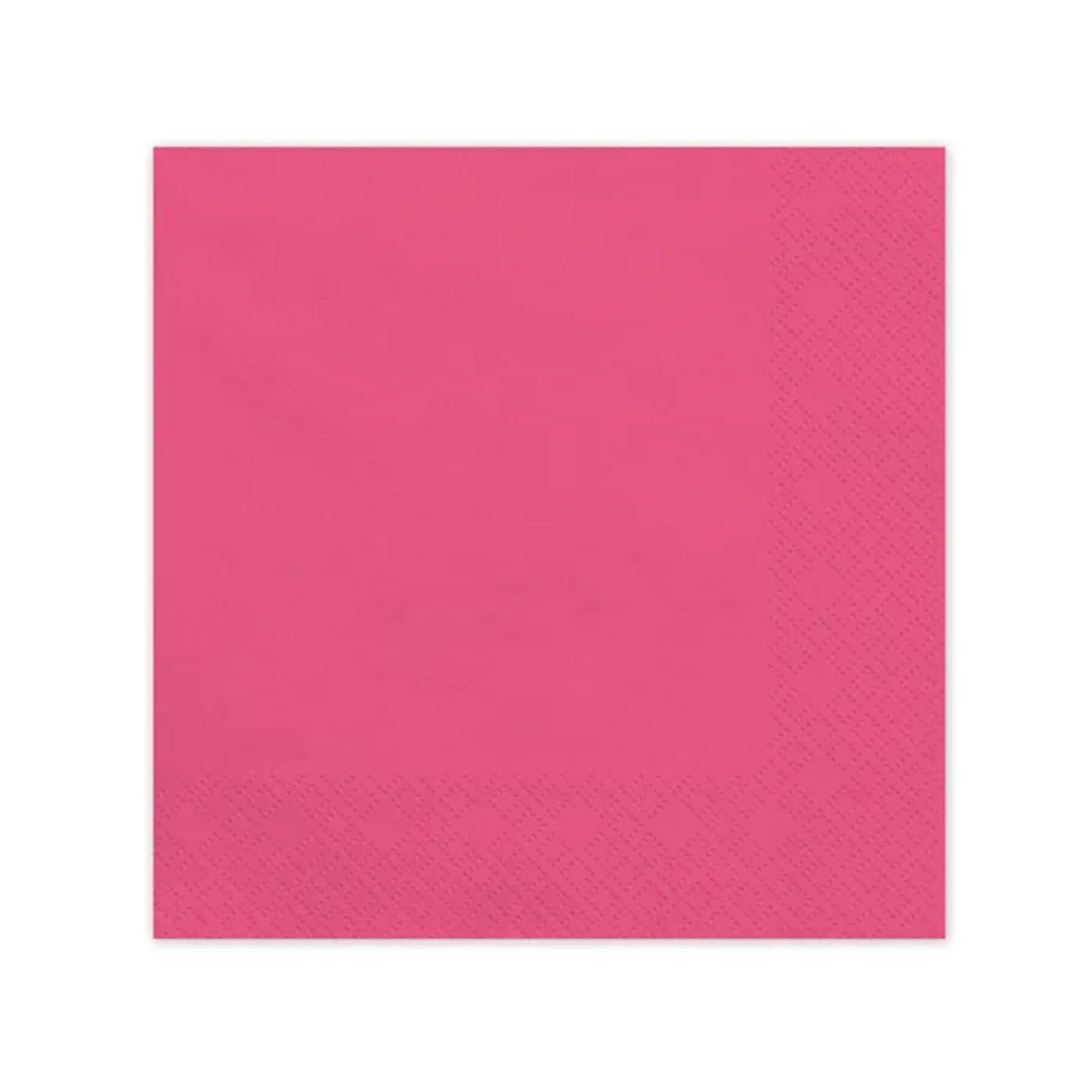 partydeco Papierserviette Servietten Uni 20Stk./33x33cm, Pink