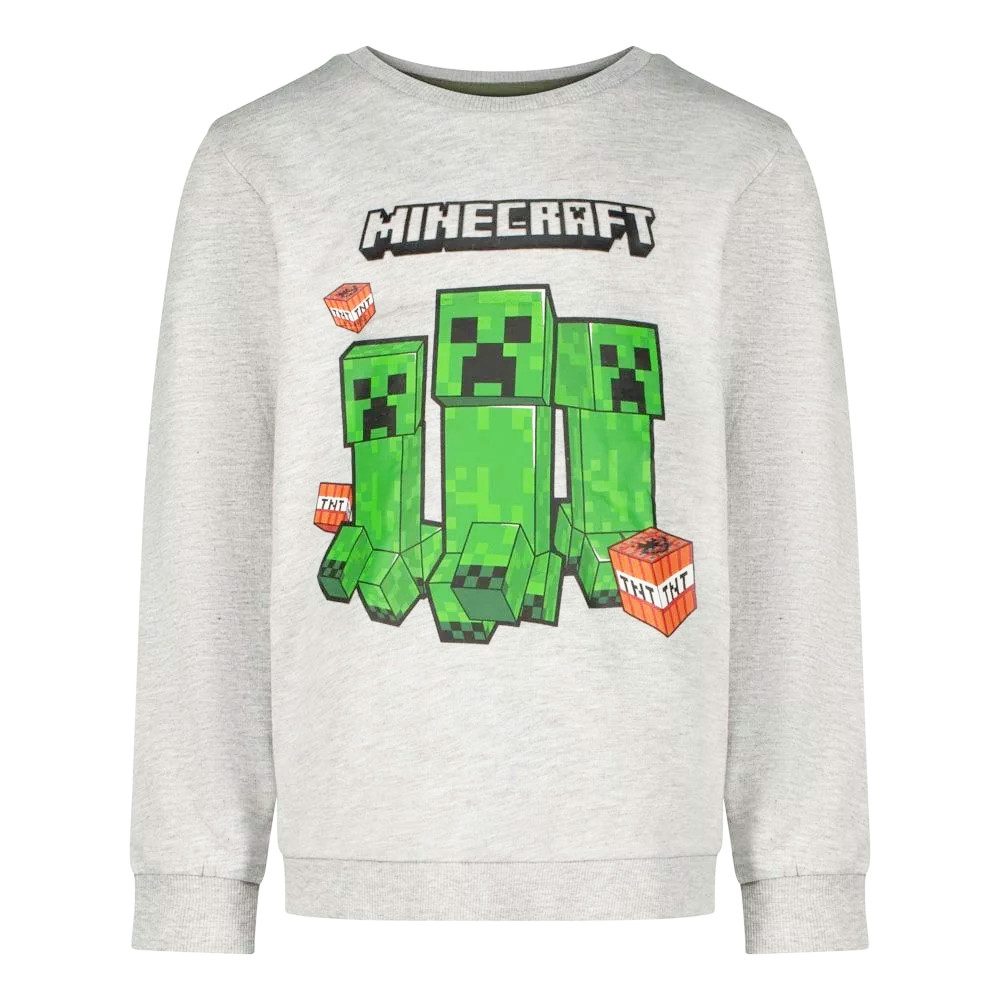 Minecraft Rundhalspullover Gamer Minecraft Creeper TNT Kinder Jungen Pulli Gr. 128 bis 152