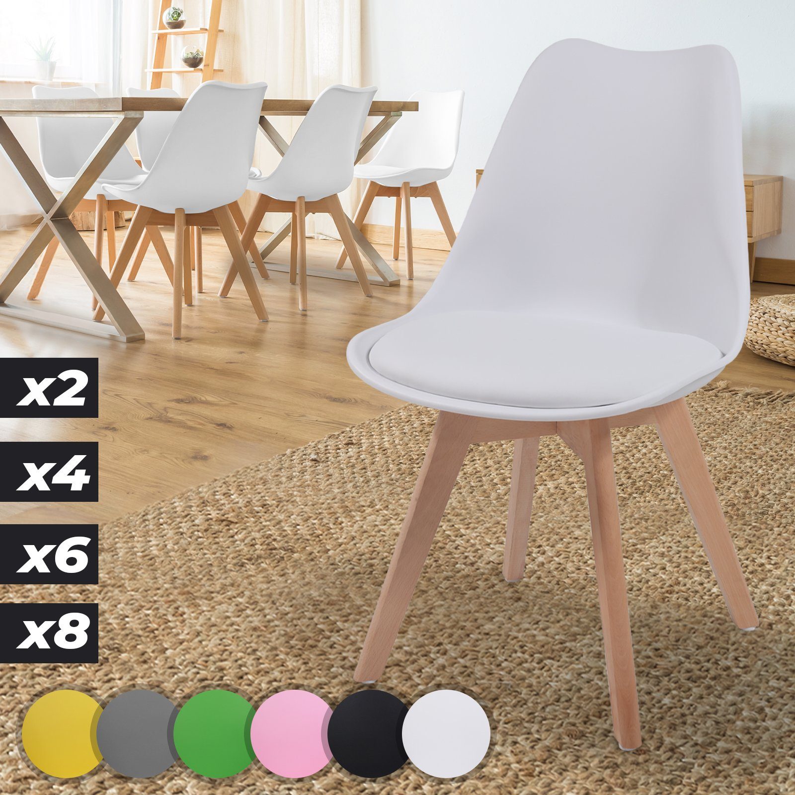 MIADOMODO Esszimmerstuhl Esszimmerstühle 2/4/6/8er Set - günstig online kaufen