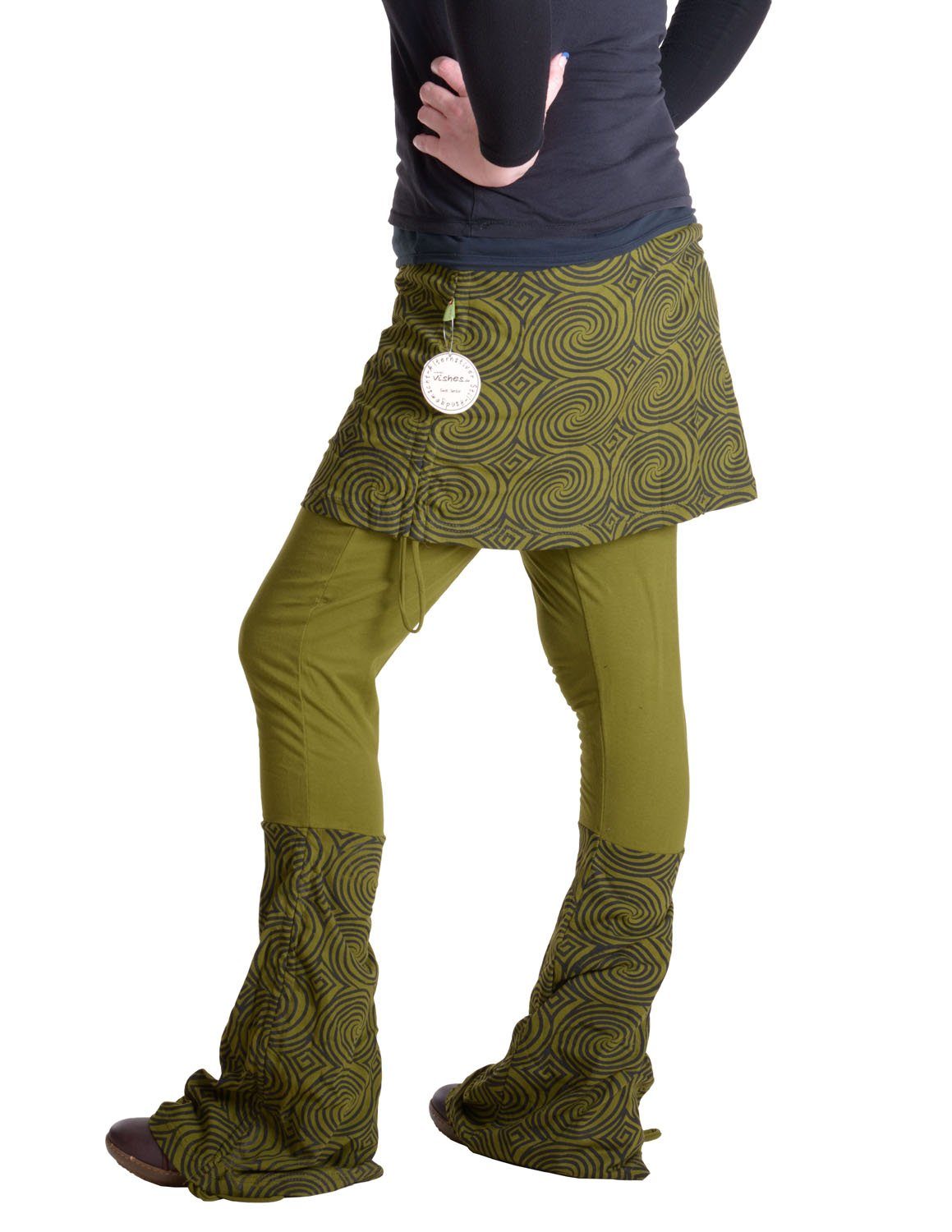 Vishes Hosenrock Rock- Schlag- Hosen Kombination - Lange Größe Goa, Boho, Ethno, Hippie Style
