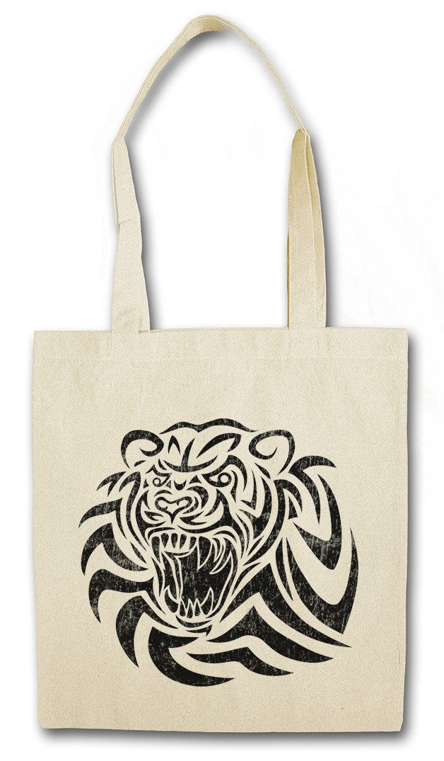 Beuteltasche Tribal Tiger I Stofftasche Kunst Art Kelten Tattoo Knoten Keltisch