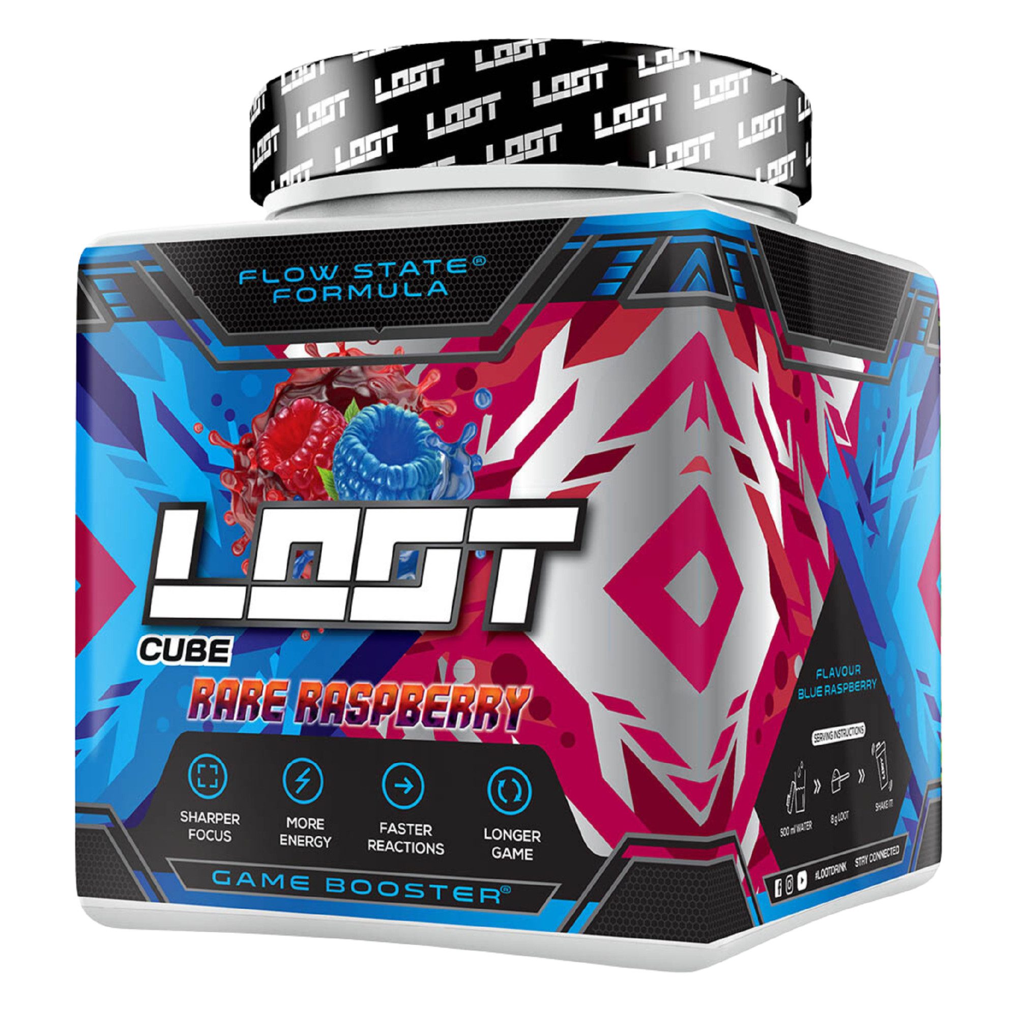LOOT LOOT® Game Booster mit Koffein Energy für Gaming & Konzentration Pulver