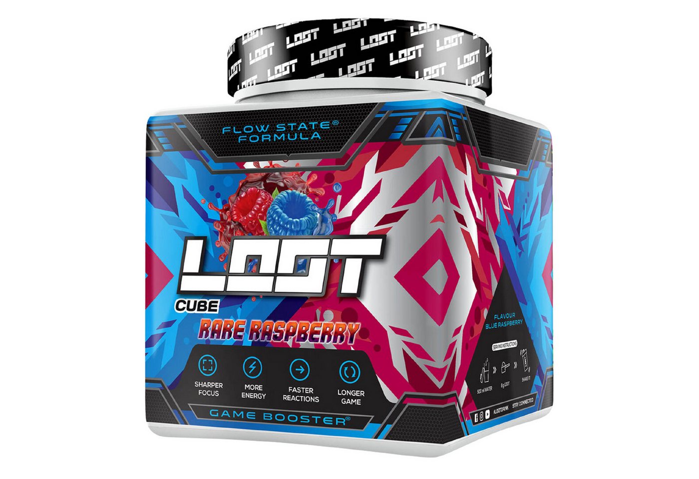 LOOT LOOT® Game Booster mit Koffein Energy für Gaming & Konzentration Pulver, Enthält Koffein (200 mg pro Portion)
