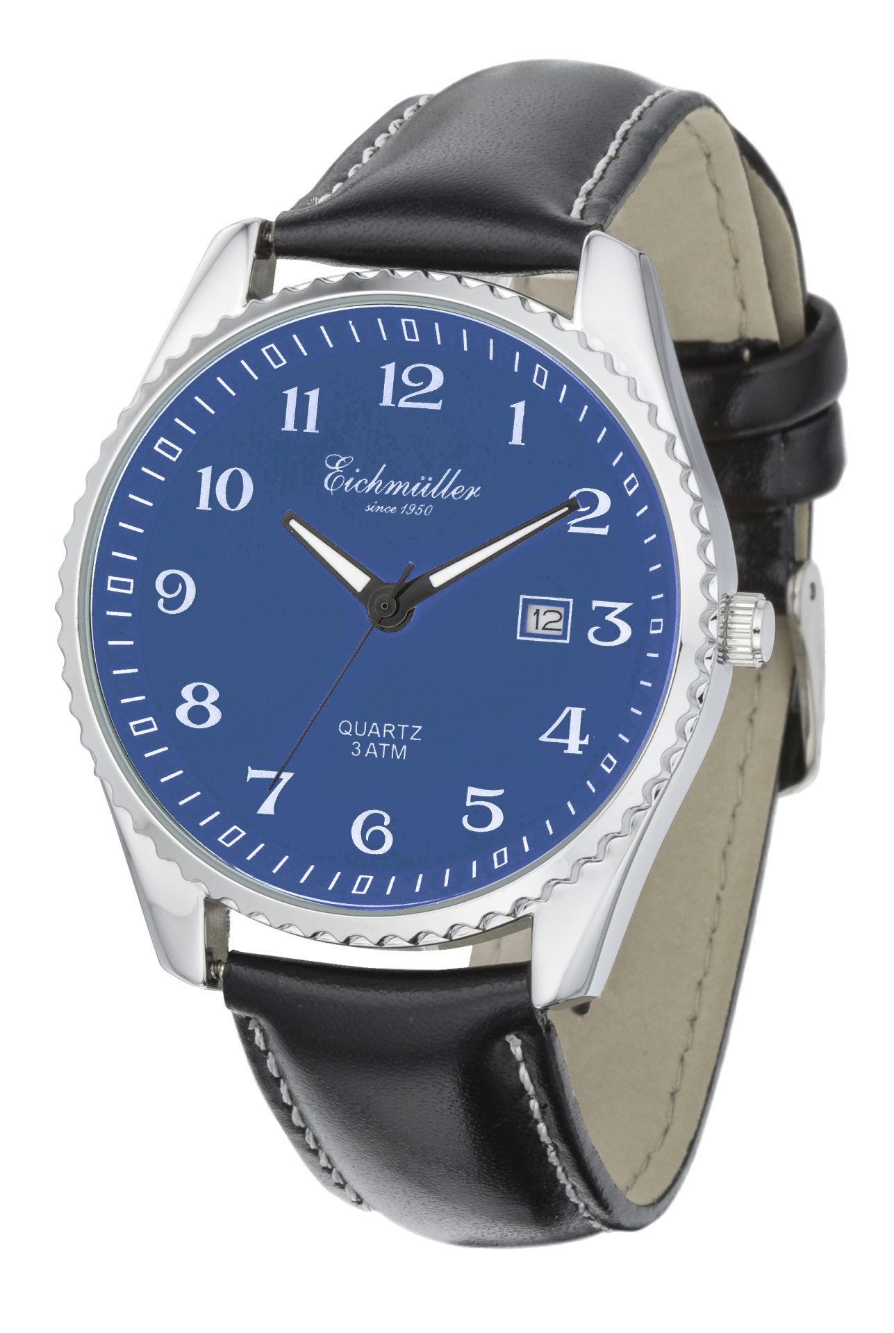 Eichmüller Quarzuhr RE1152 Sportliche Herrenuhr Blau 41 mm RE1152