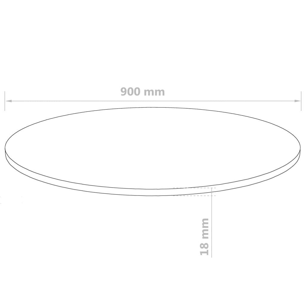 St) mm 900x18 Tischplatte (1 MDF Rund furnicato