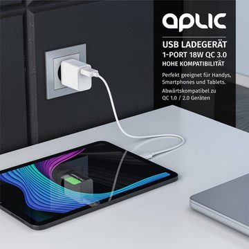 Aplic USB-Ladegerät (3000 mA, Quick Charge 3.0 USB-Ladegerät 1x USB A QC 3.0 Port / max. 3A über QC)