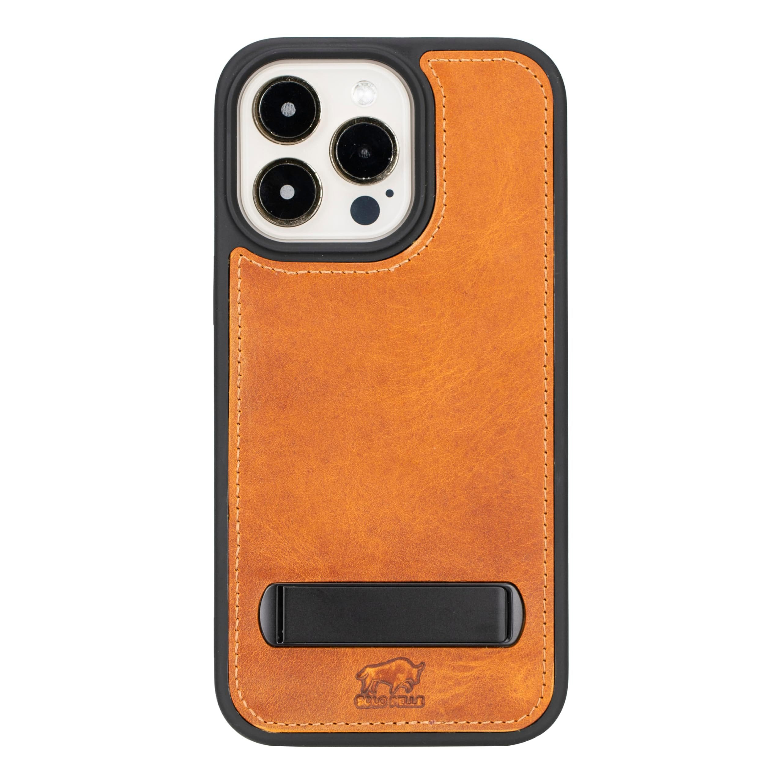 Solo Pelle Smartphonetasche Lederhülle für iPhone 15 Pro Max 6.7 Zoll Drop Case Ledertasche