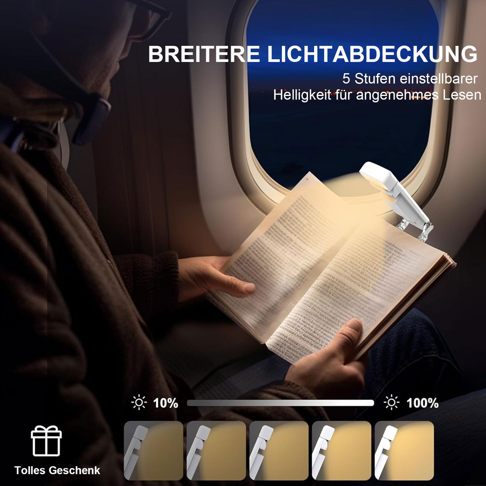 REDOM LED Leselampe Buchlampe Reisen faltbar günstig online kaufen