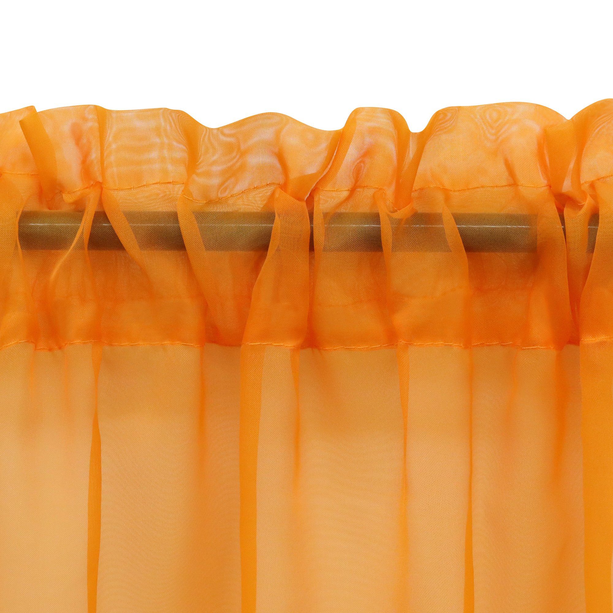 Joyswahl Scheibengardine (2 St), Stangendurchzug, transparent, Voile Kurzstores, Einfarbige, Küche