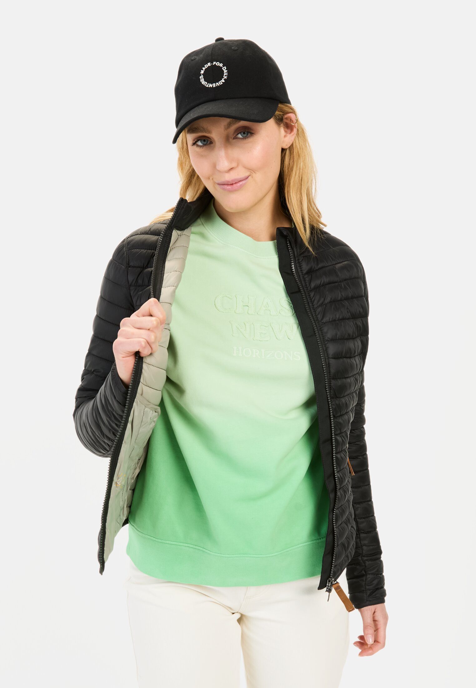 camel active Steppjacke aus recyceltem Polyamid Langarm Stehkragen Reflekti günstig online kaufen