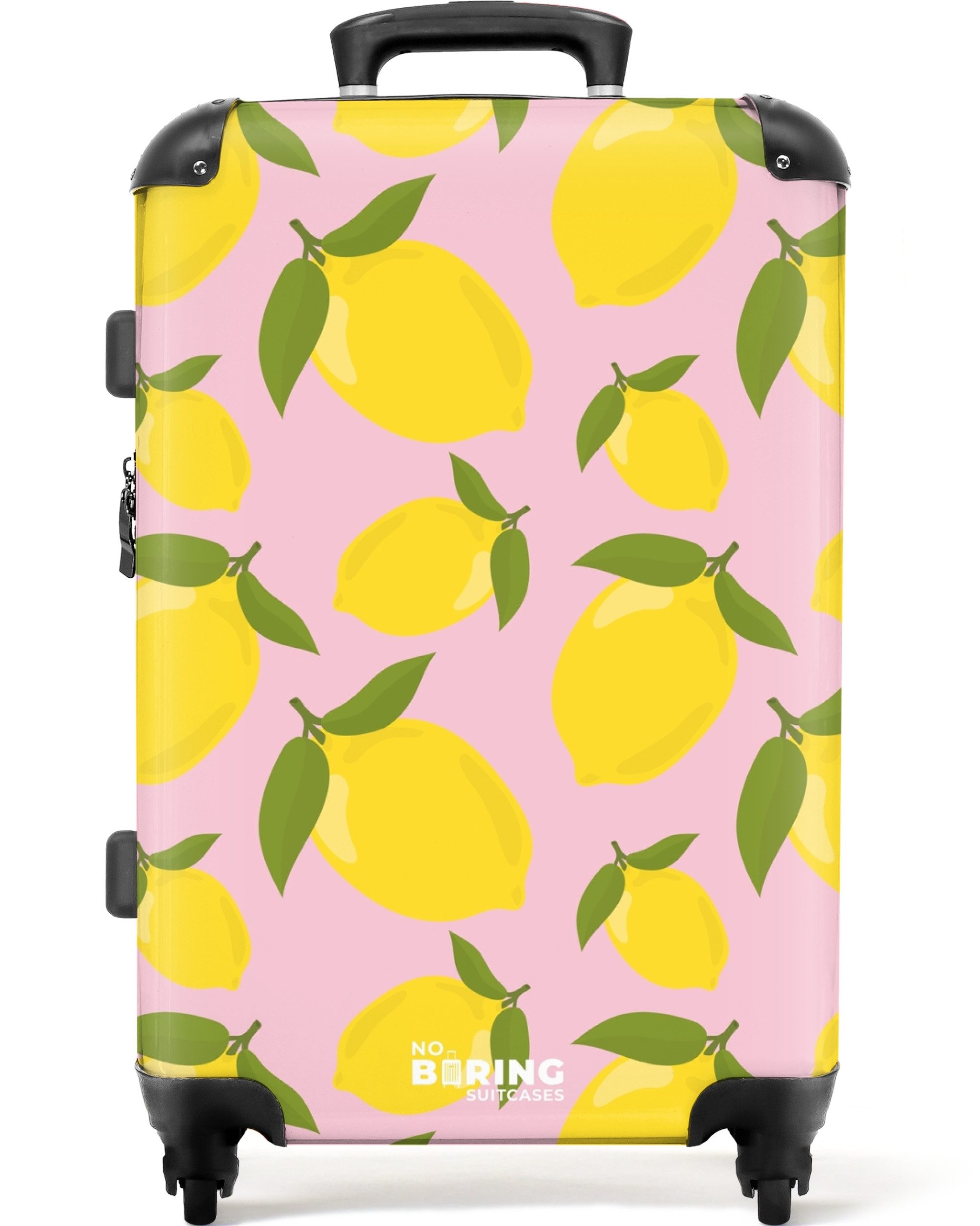NoBoringSuitcases.com© Hartschalen-Trolley Pastellrosa mit Zitronen 67 günstig online kaufen