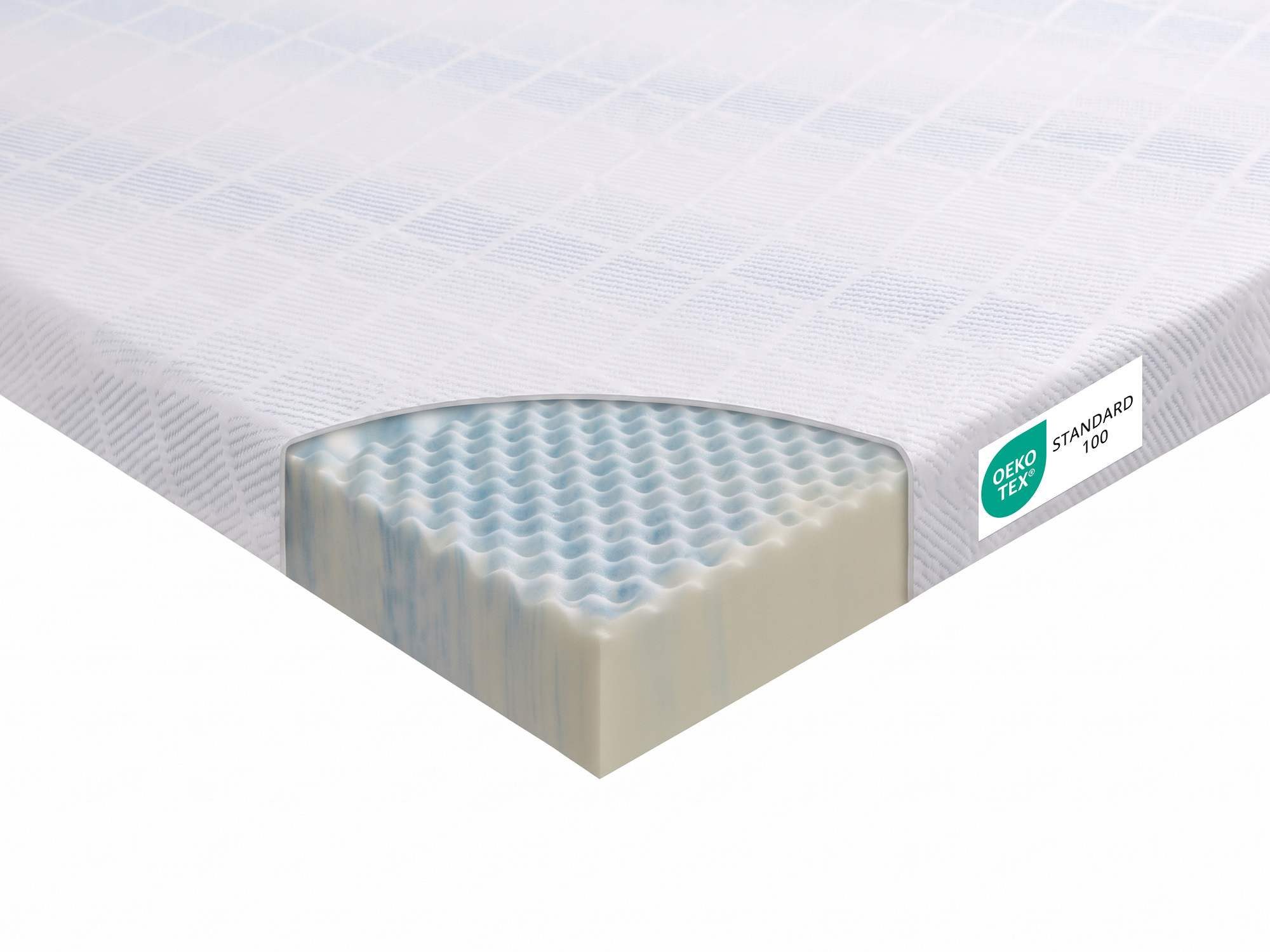 Wenta, Topper Gel-Memory-Schaum, 5-Zonen Matratzentopper, 5 cm hoch, Gel Topper, (weich & anschmiegsam, Bezug abnehmbar und waschbar, rutschfest mit Fixierbändern), für zu feste Matratzen & Boxspringbetten, 90/120/140/160/180 x 200 cm
