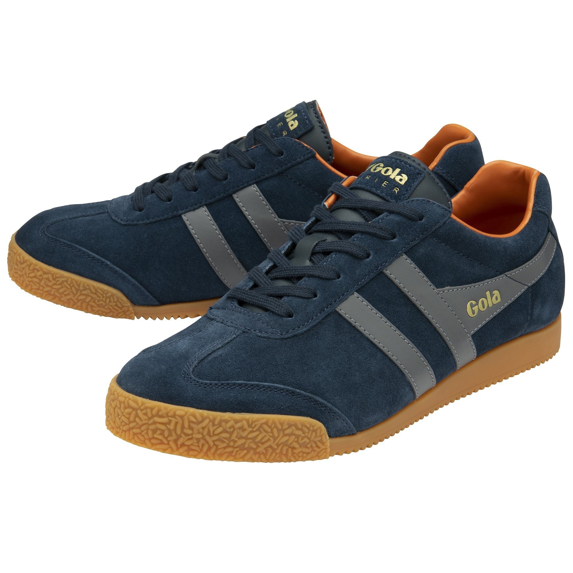 Gola Harrier Suede-Leder navyblau/ash/orange Herren Sneaker