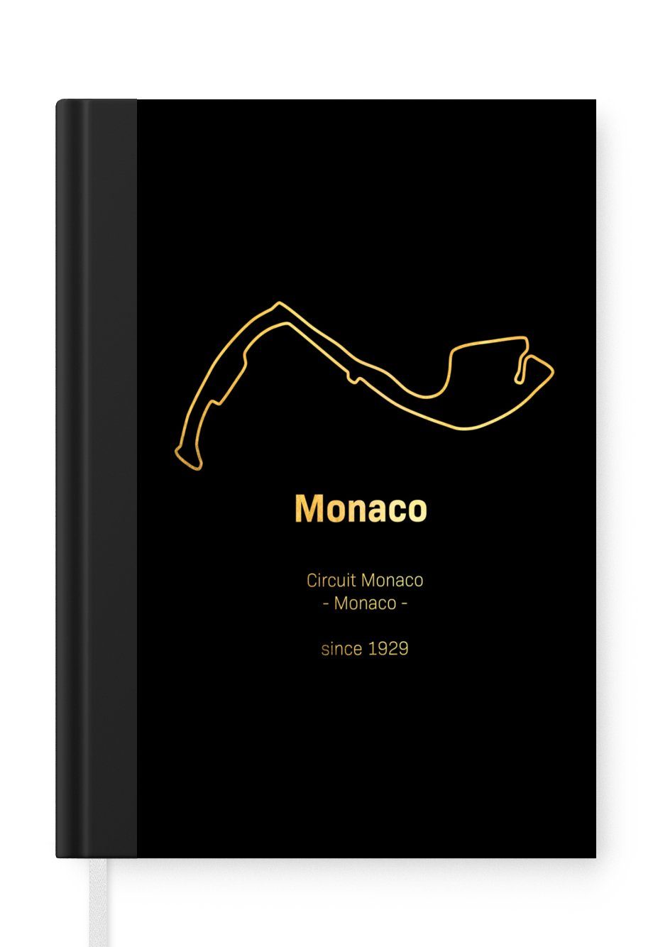 Notizbuch 98 Tagebuch, Monaco Haushaltsbuch Merkzettel, Journal, MuchoWow A5, Formel - Rennstrecke, Seiten, - Notizheft, 1