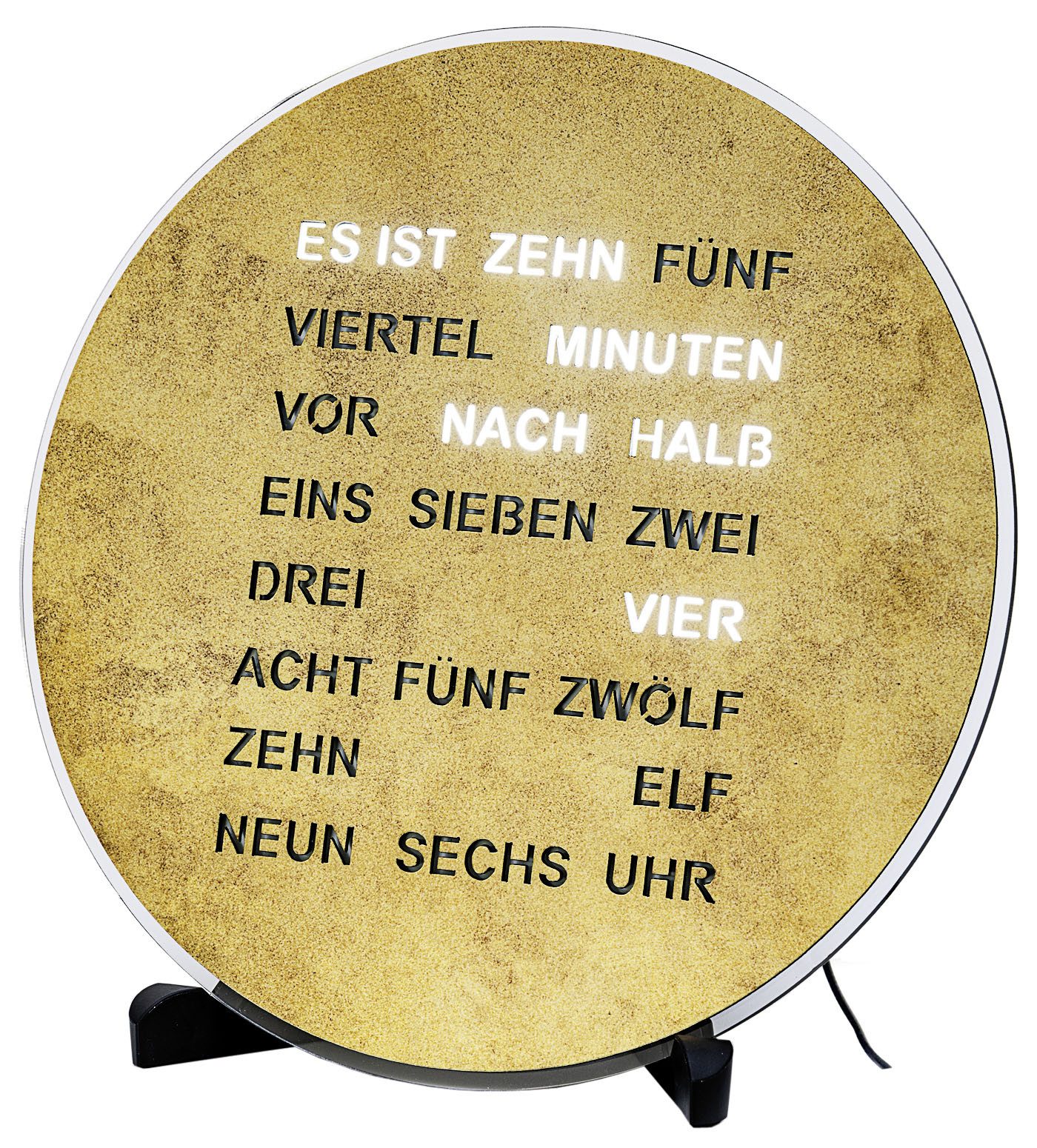 AMS Tischuhr Quarzuhr, Wohnzimmer, Esszimmer