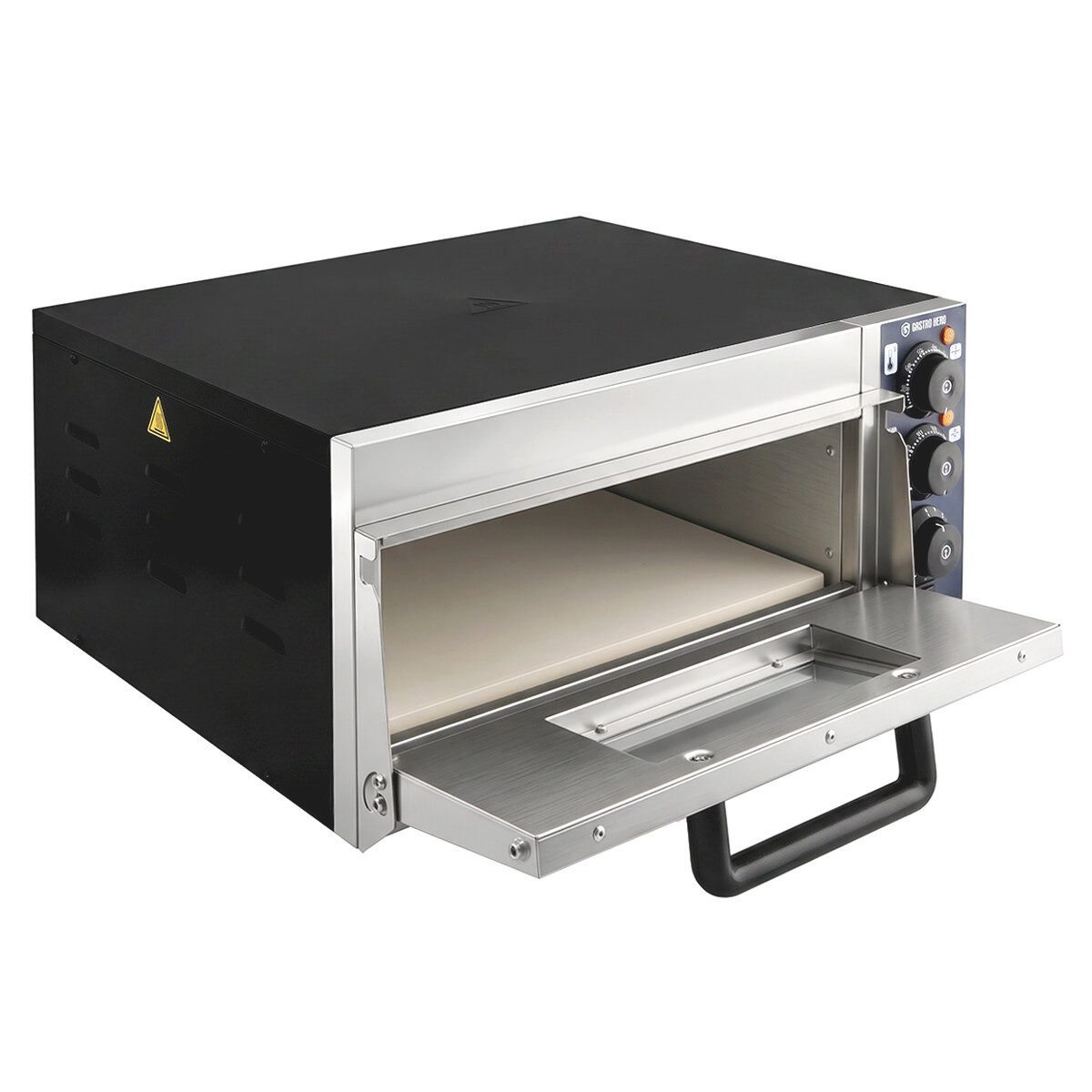 GastroHero Pizzaofen Pizzaofen Basic 35 2 kW 35 cm Edelstahl Pizzaofen