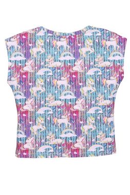 coolismo Shirt & Rock Set Motiv Pferdchen mit Einhorn (Set, 2-tlg., Shirt & Rock) Rundhalsausschnitt, niedlicher Print, Baumwolle