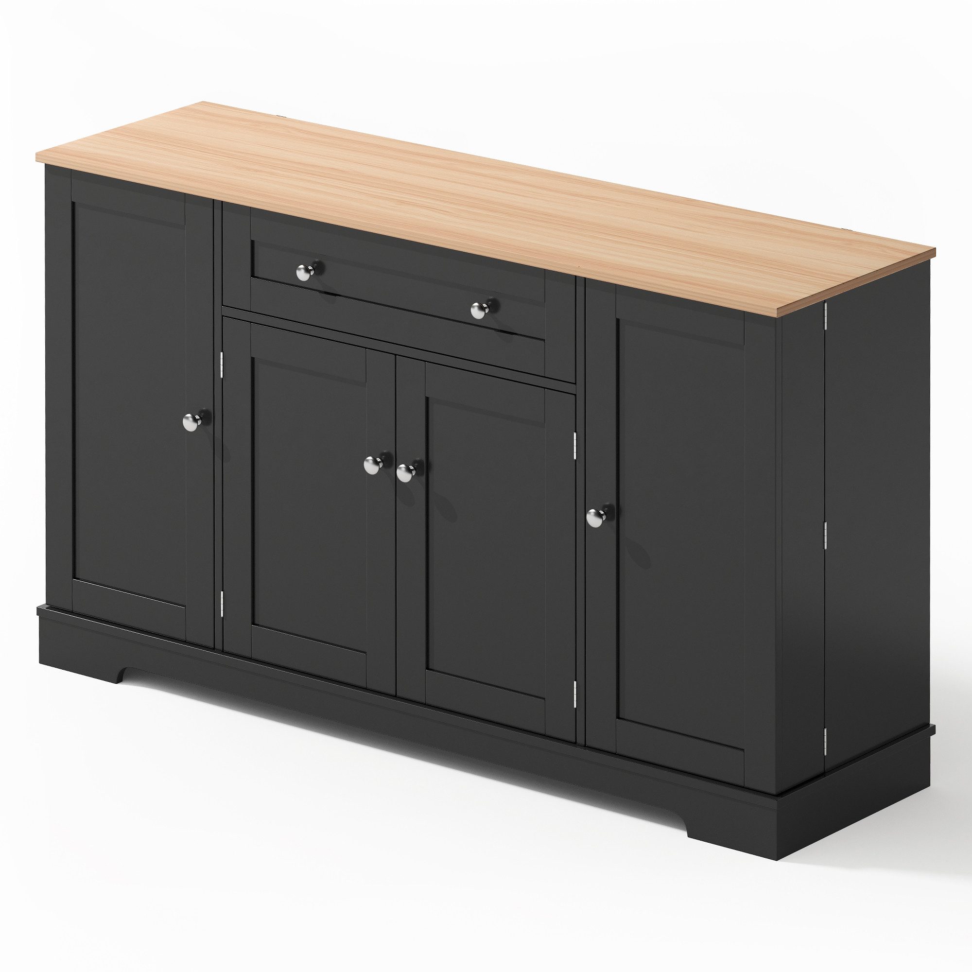 Flieks Küchenbuffet Küchenschrank mit Arbeitsplatte (1-St., B138/T40/H85 cm günstig online kaufen