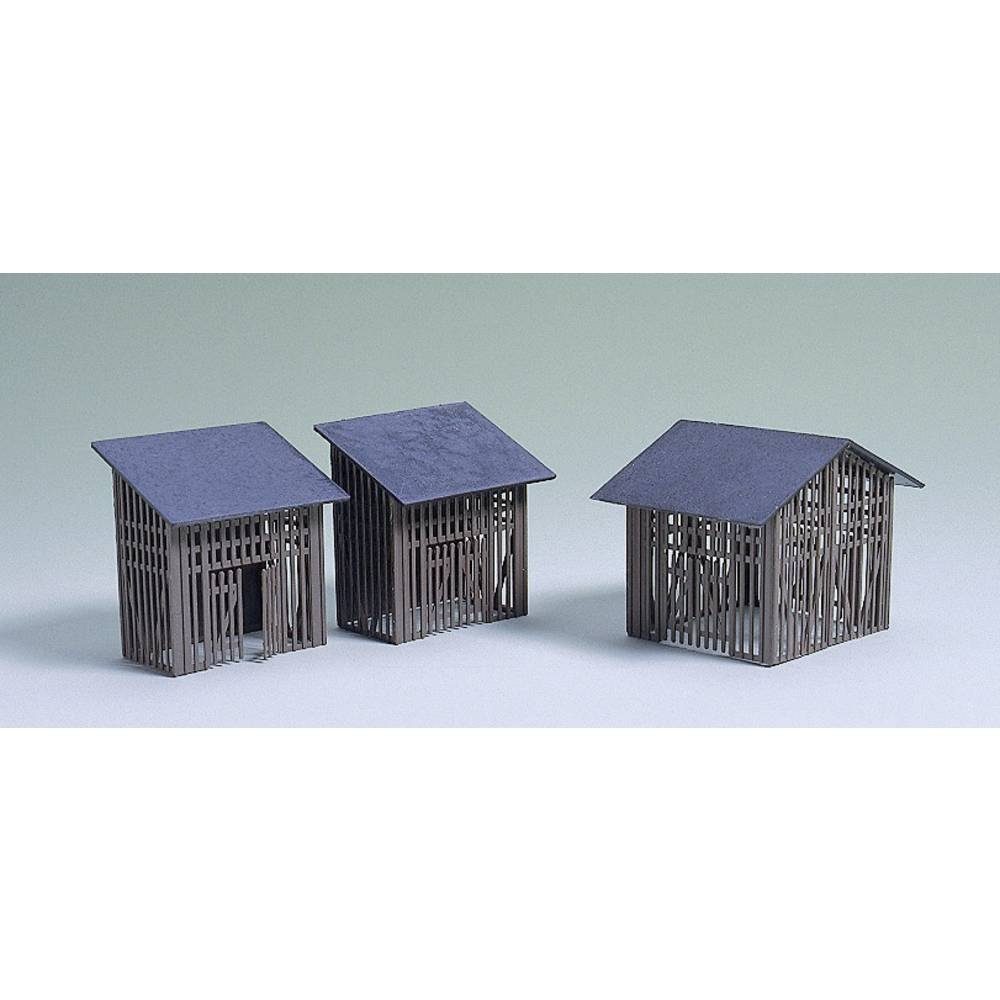 Modelleisenbahn-Fertiggelände H0/TT Lattenschuppen, 2er-Set