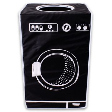 Wäschesortierer 50 l textiler Wäschekorb Wäschebox im modernen Design in schwarz