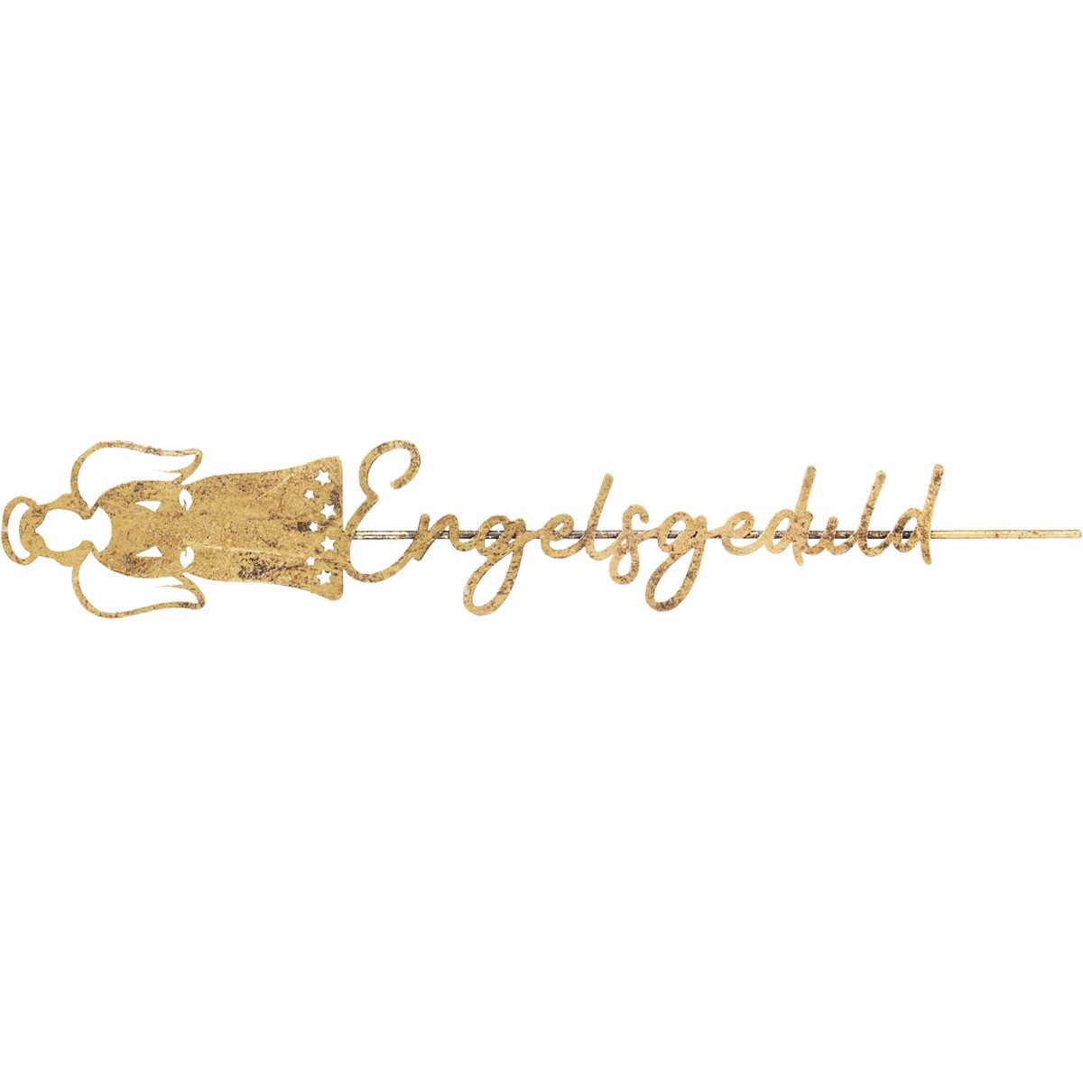 Florists Products Weihnachtsmann Dekostecker Engel mit Schriftzug Engelsgeduld für