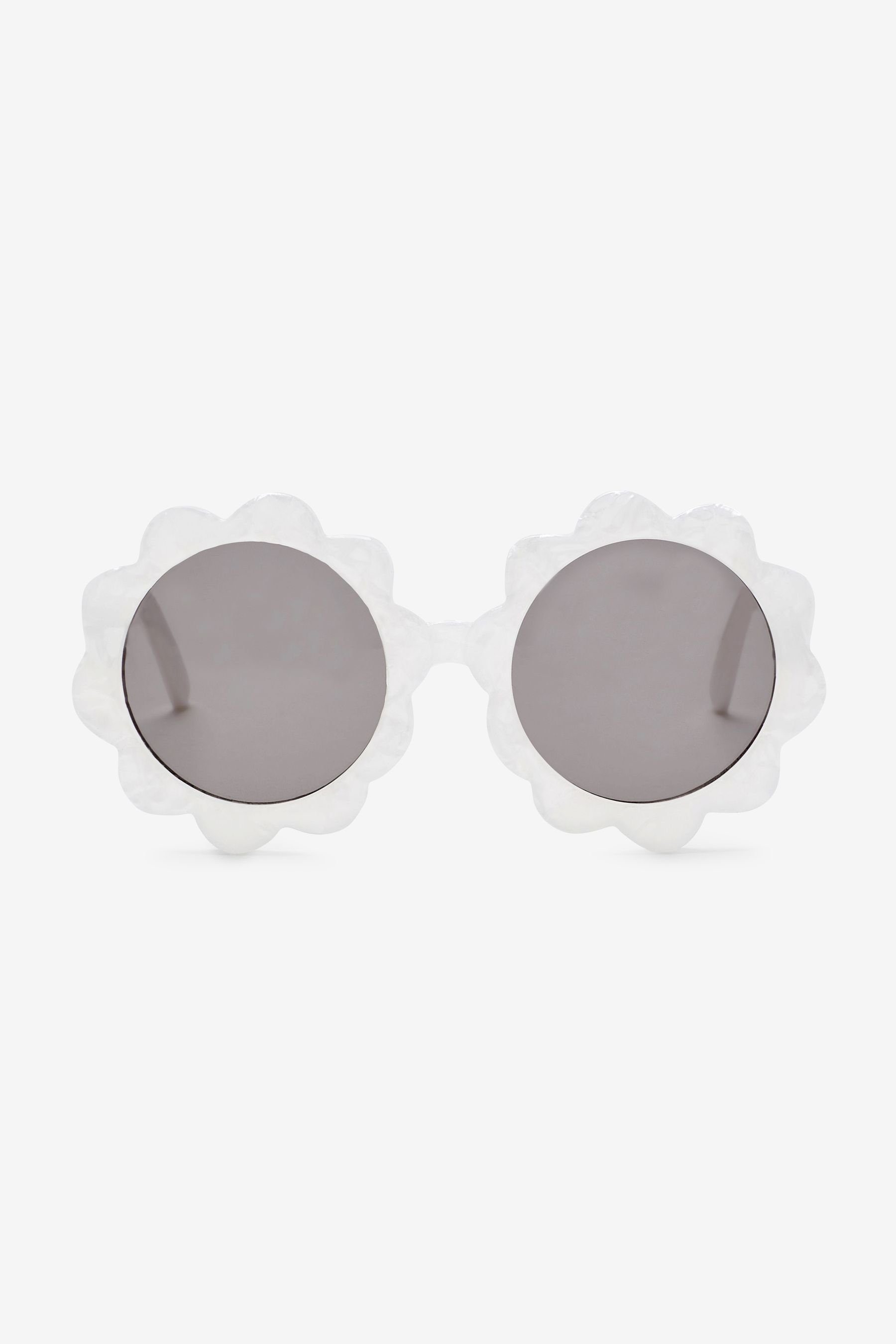 Next Sonnenbrille Sonnenbrille mit Blumendetails (1-St) Pearl White