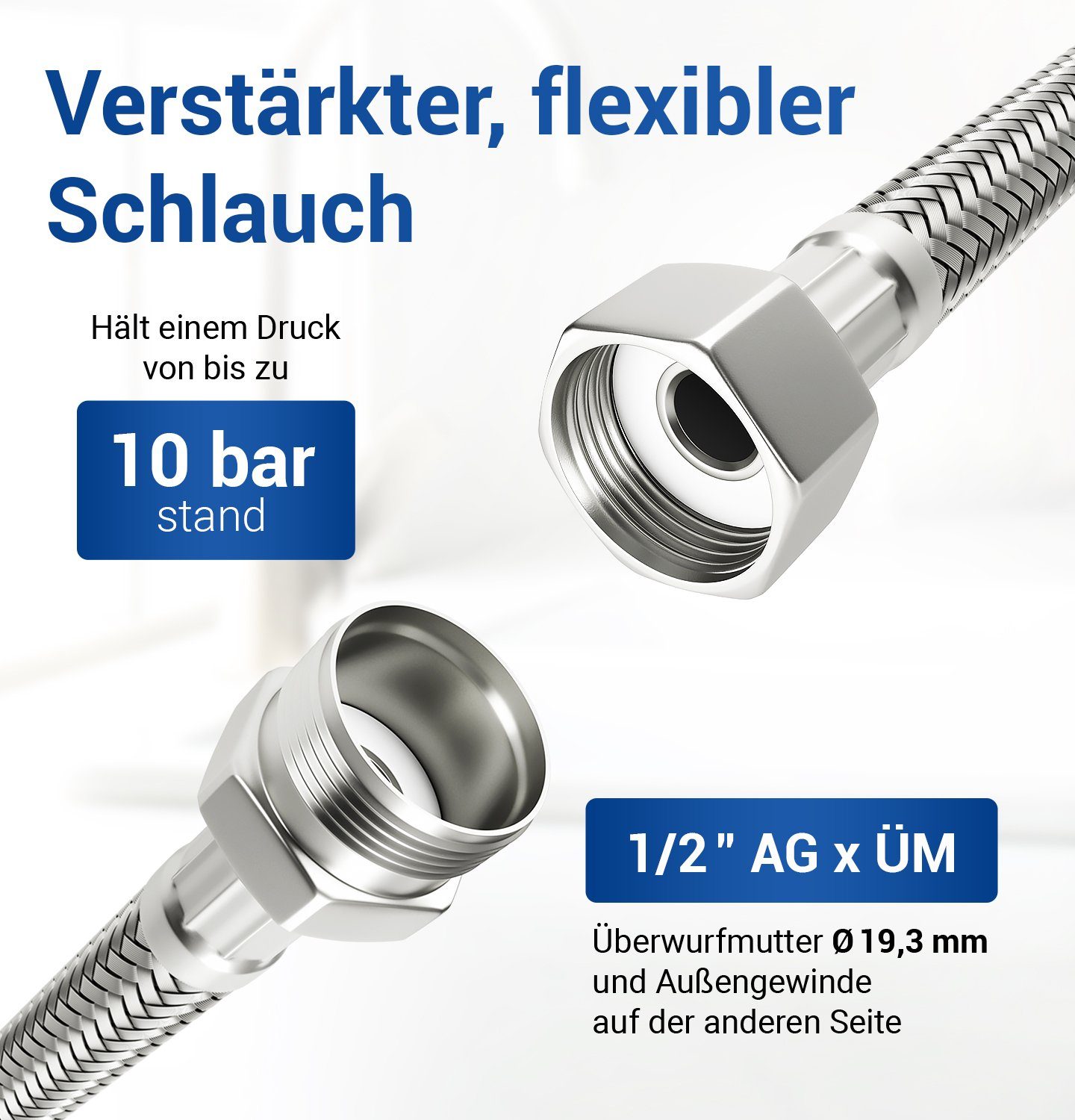 VIOKS Flexschlauch Panzerschlauch flexibel Schlauch