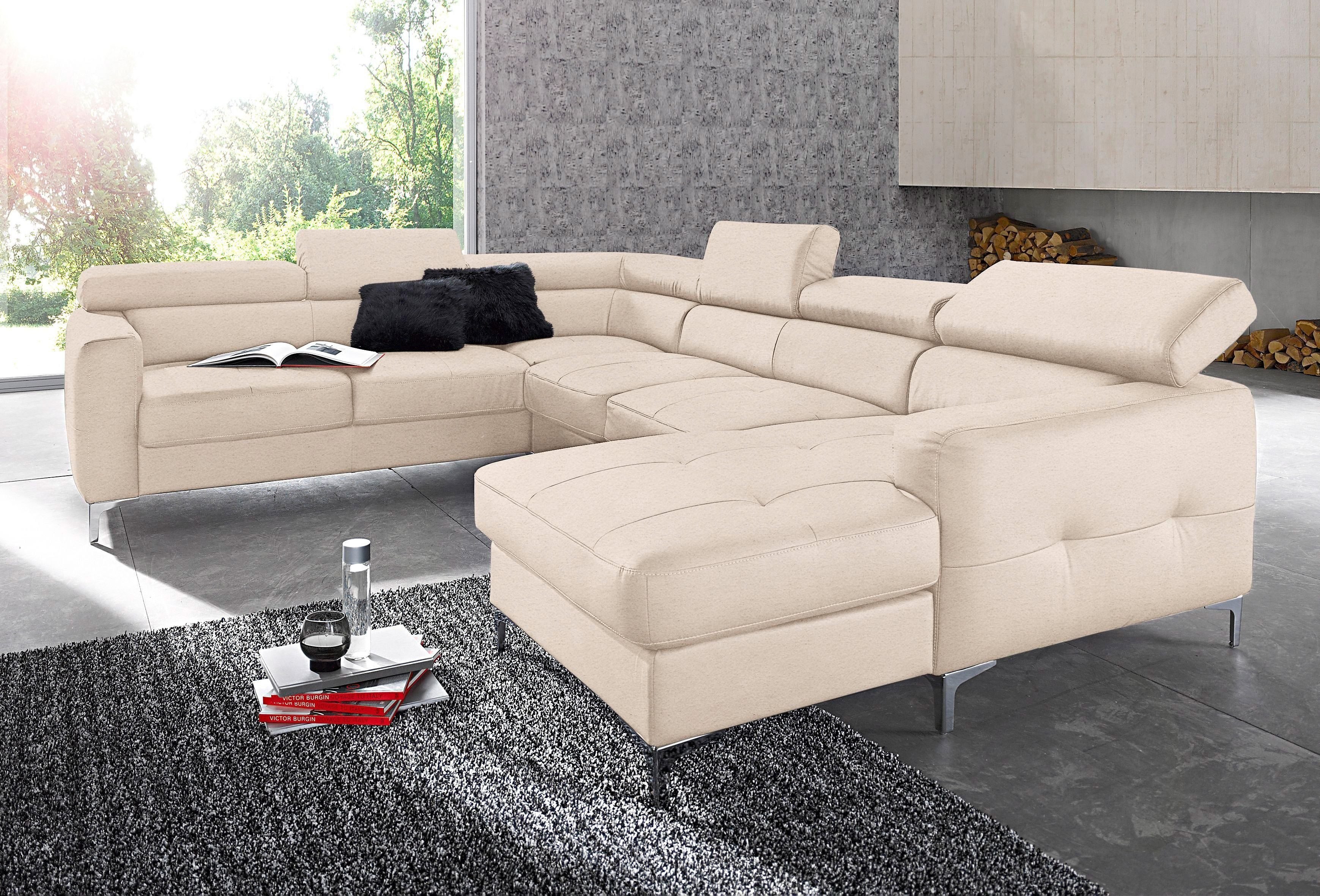 COTTA Polstergarnitur Sammy U-Form, (Set, Tiefe der Recamiere 169 cm), Set günstig online kaufen